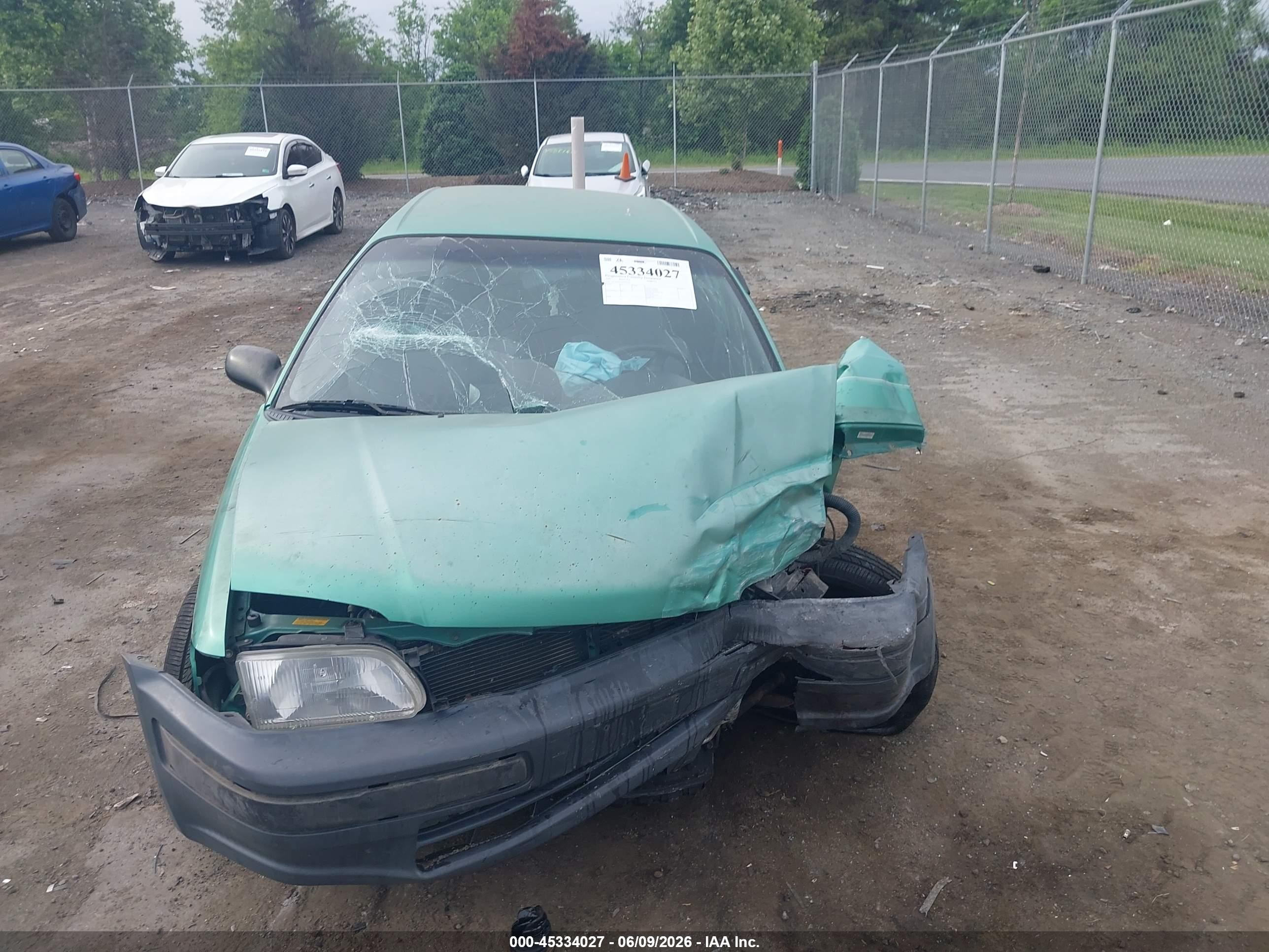 1997 Toyota Tercel Ce Green vin: JT2AC52L1V0227522