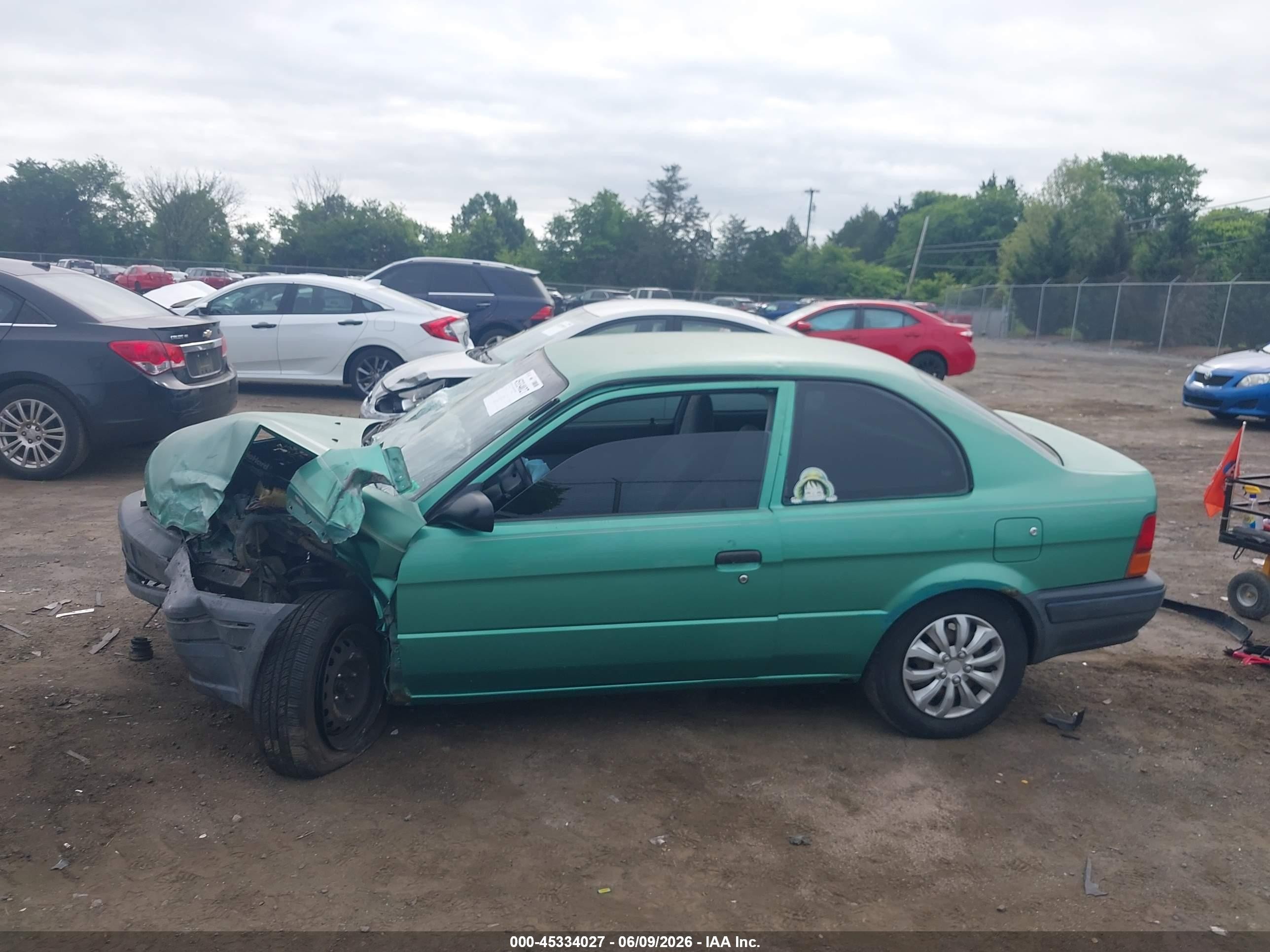 1997 Toyota Tercel Ce Green vin: JT2AC52L1V0227522