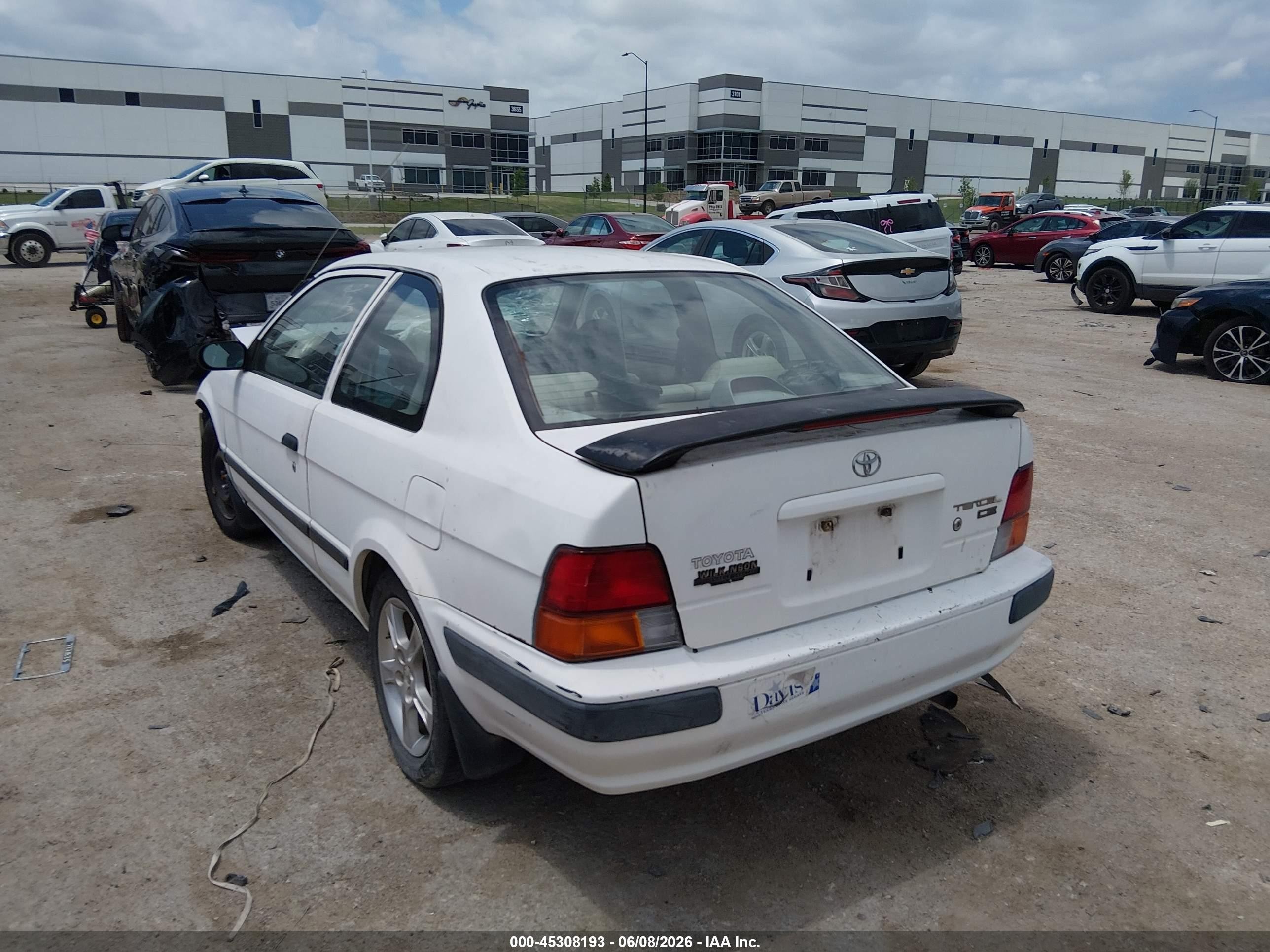 1997 Toyota Tercel Ce White vin: JT2AC52L2V0209188