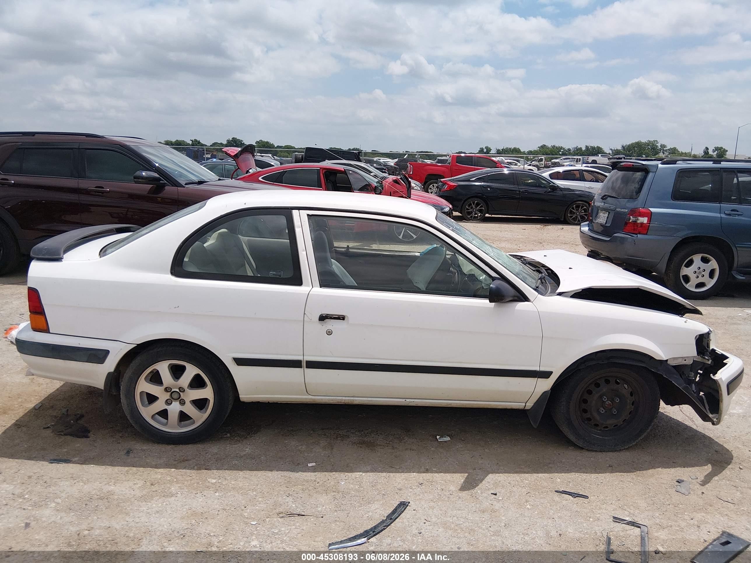 1997 Toyota Tercel Ce White vin: JT2AC52L2V0209188