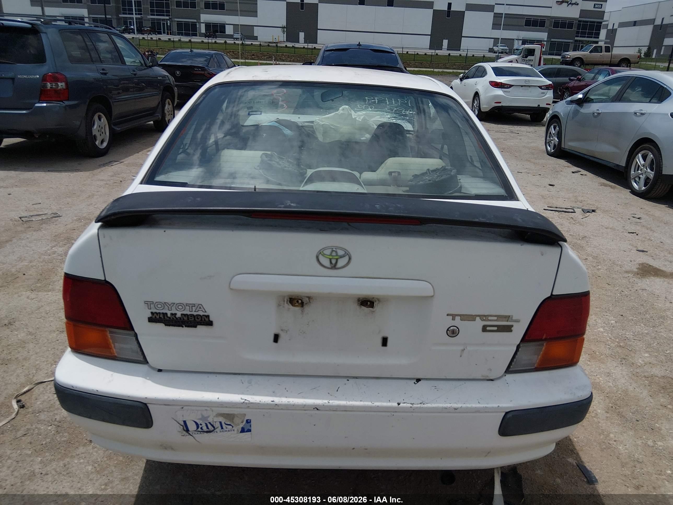 1997 Toyota Tercel Ce White vin: JT2AC52L2V0209188