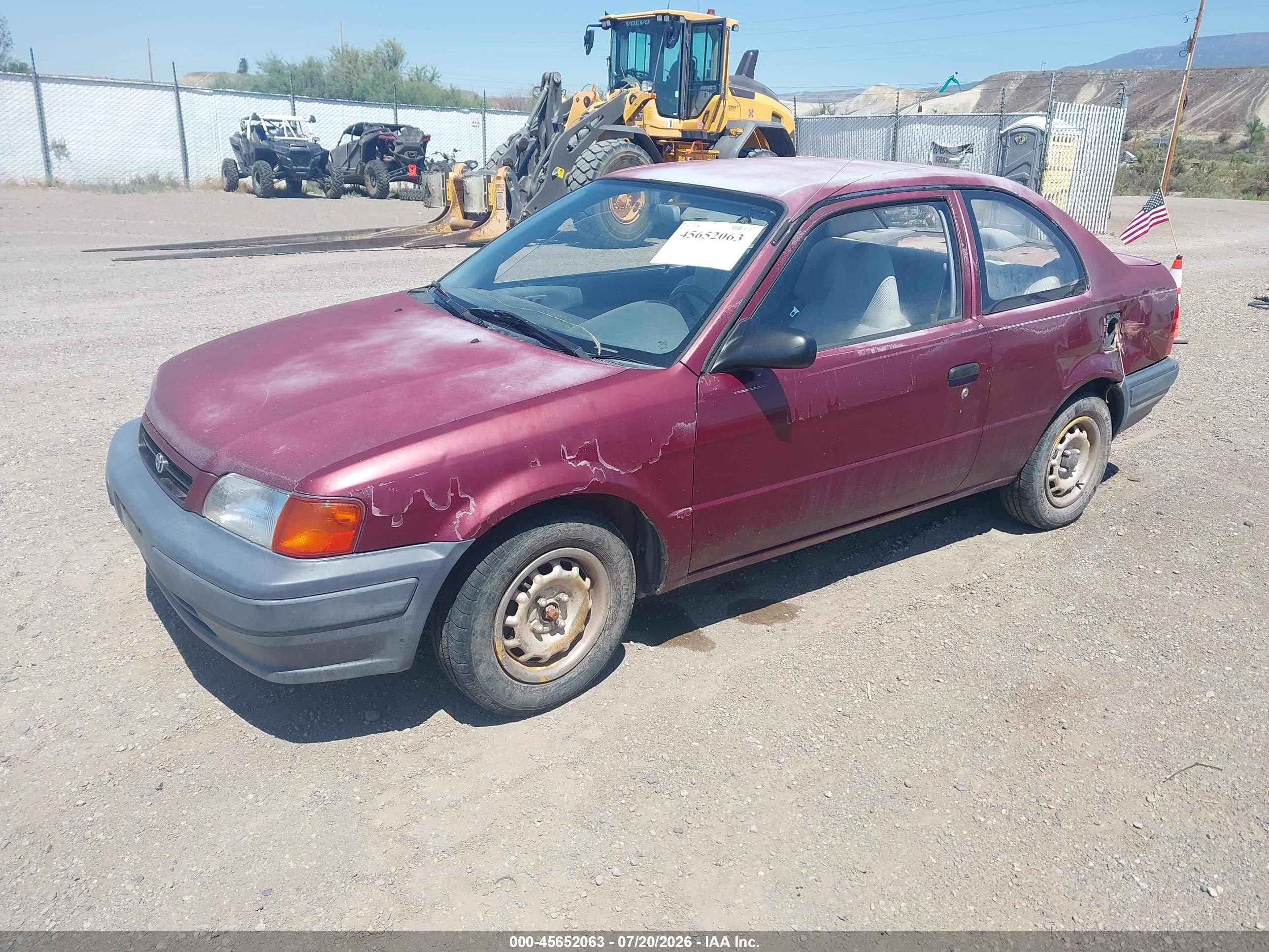 1996 Toyota Tercel Std/dx Red vin: JT2AC52L3T0141058