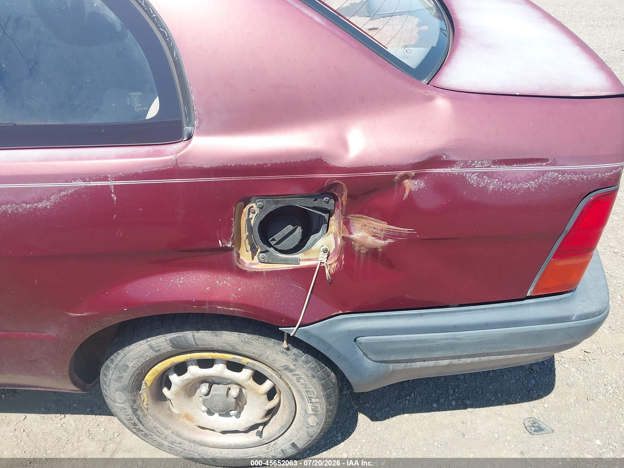 1996 Toyota Tercel Std/dx Red vin: JT2AC52L3T0141058