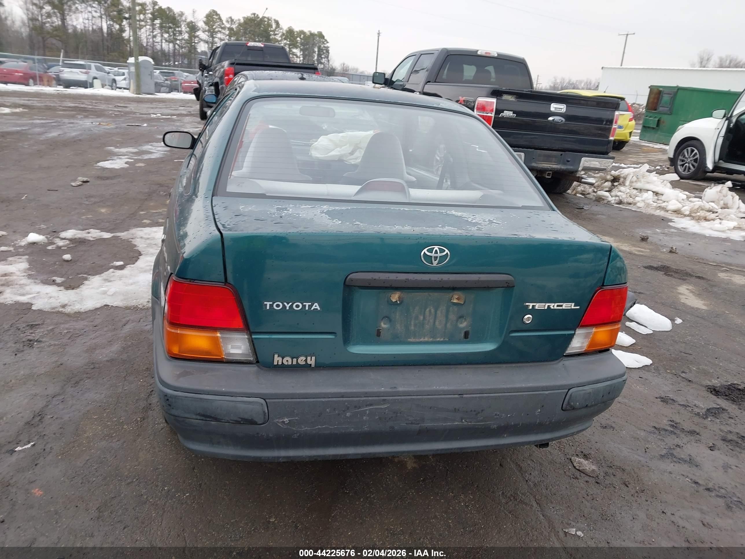 1996 Toyota Tercel Std/dx Green vin: JT2AC52L5T0133091