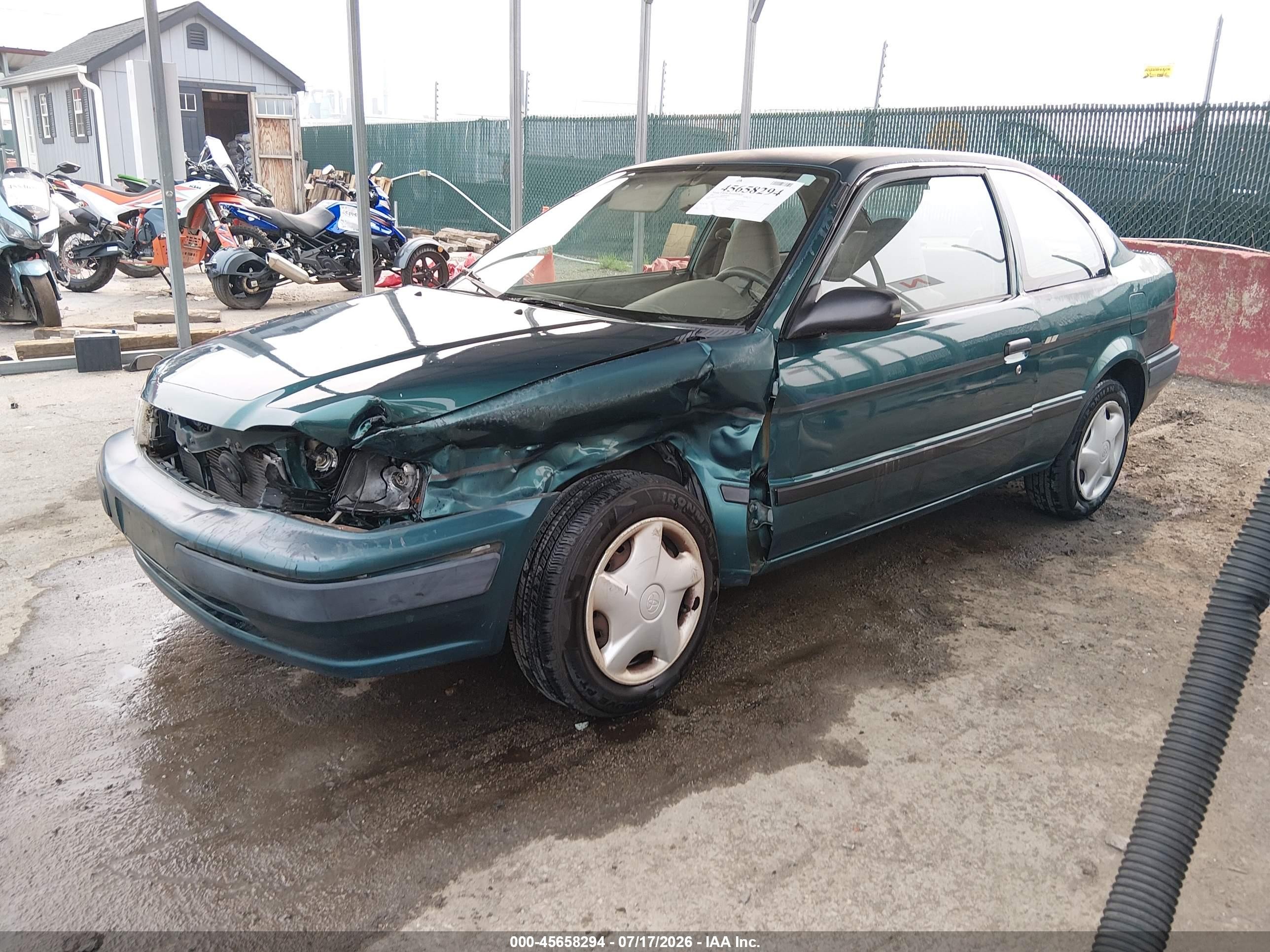 1997 Toyota Tercel Ce Green vin: JT2AC52L6V0232196