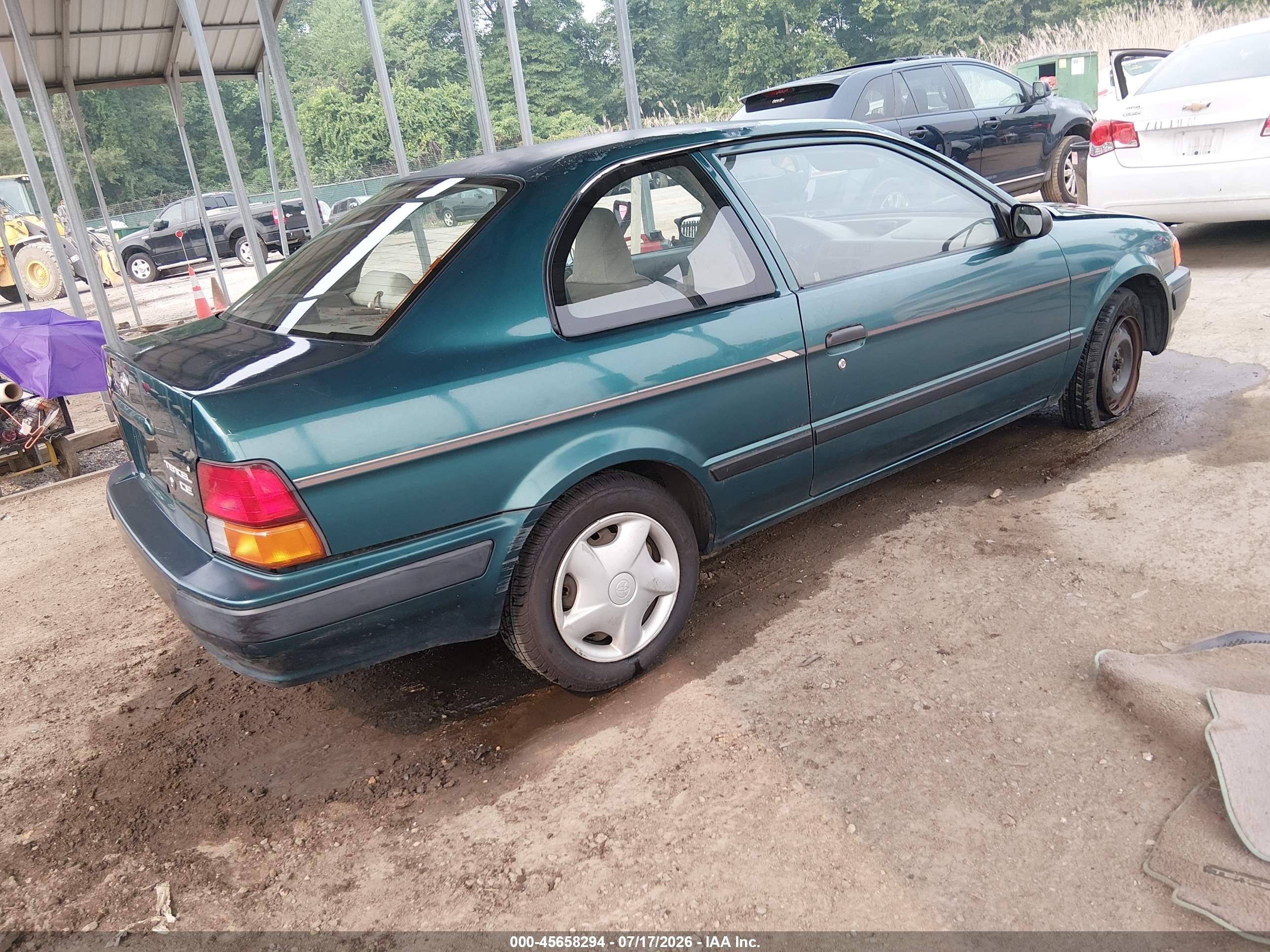 1997 Toyota Tercel Ce Green vin: JT2AC52L6V0232196