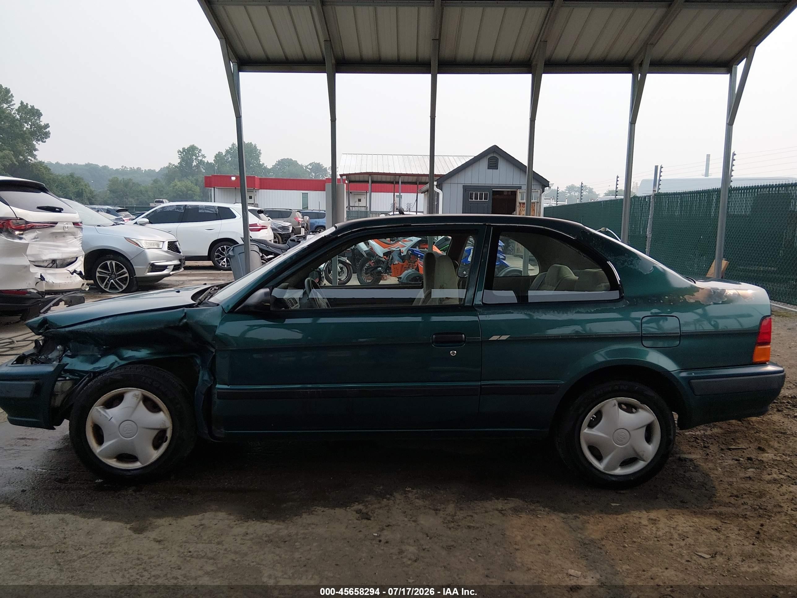 1997 Toyota Tercel Ce Green vin: JT2AC52L6V0232196