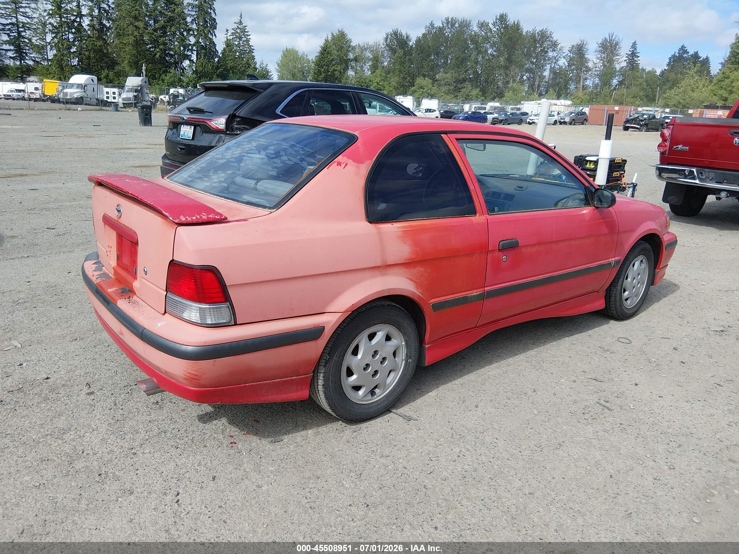 1998 Toyota Tercel Ce Red vin: JT2AC52L6W0310803