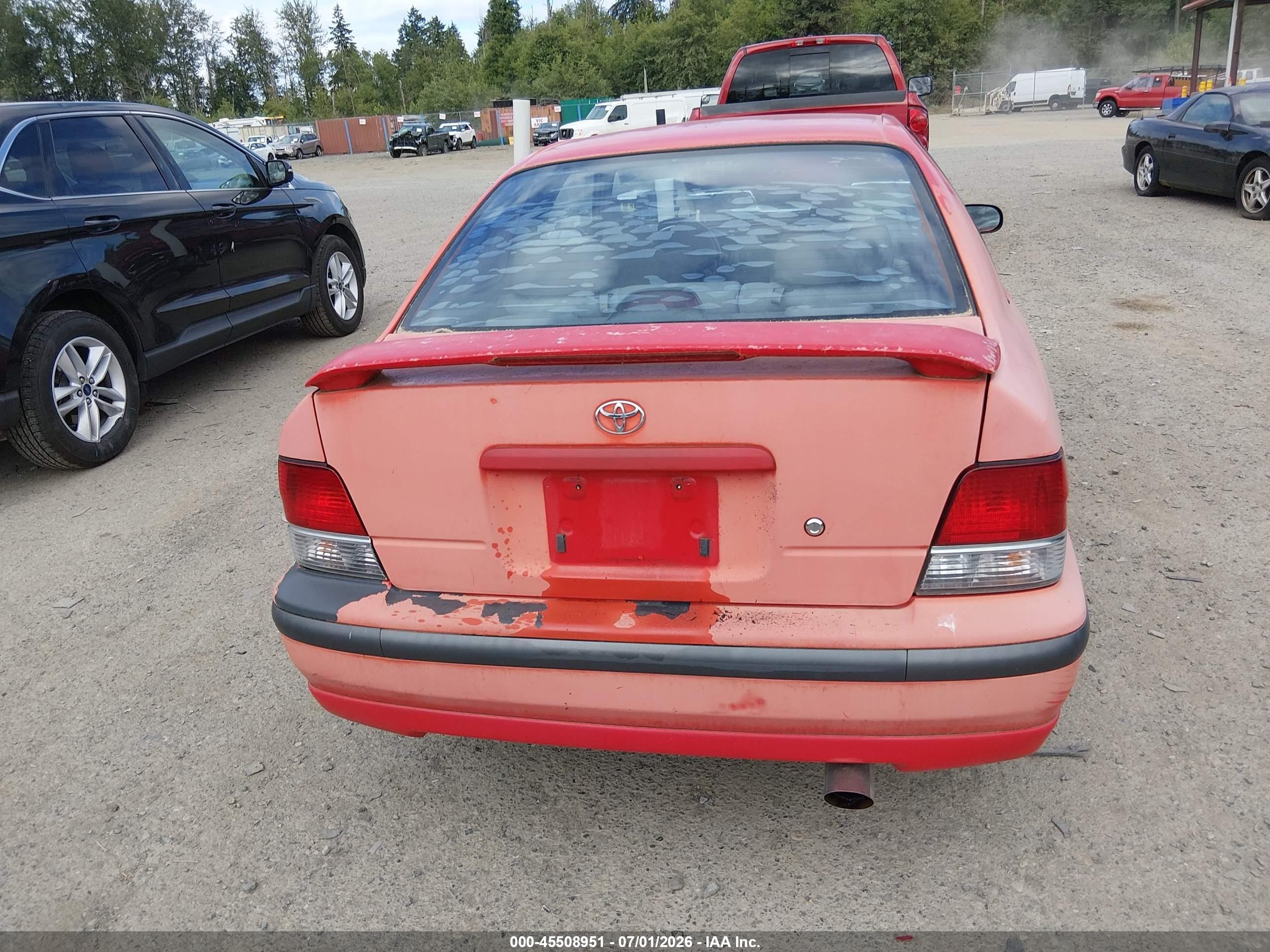 1998 Toyota Tercel Ce Red vin: JT2AC52L6W0310803