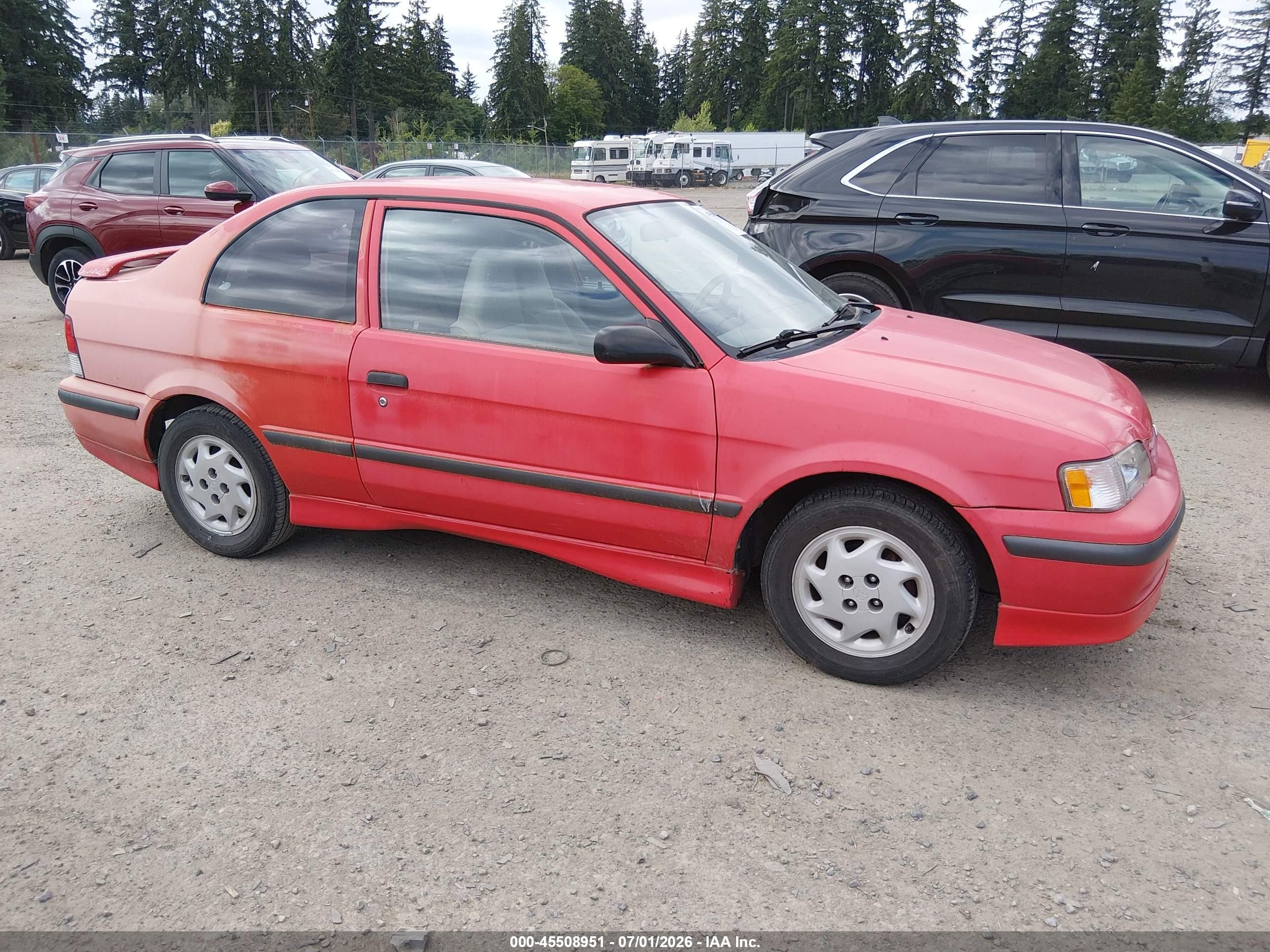 1998 Toyota Tercel Ce Red vin: JT2AC52L6W0310803