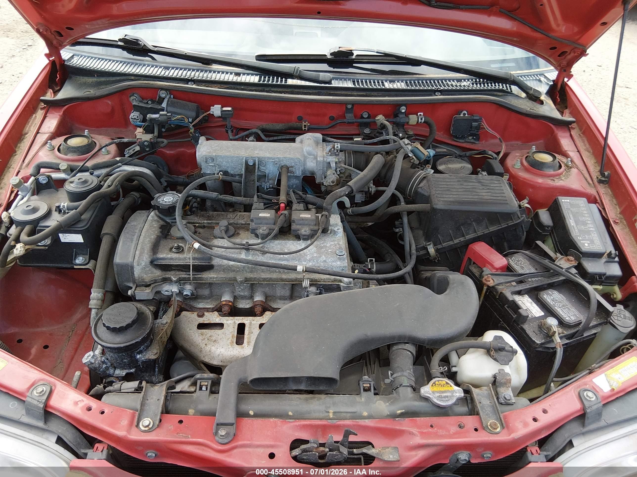 1998 Toyota Tercel Ce Red vin: JT2AC52L6W0310803