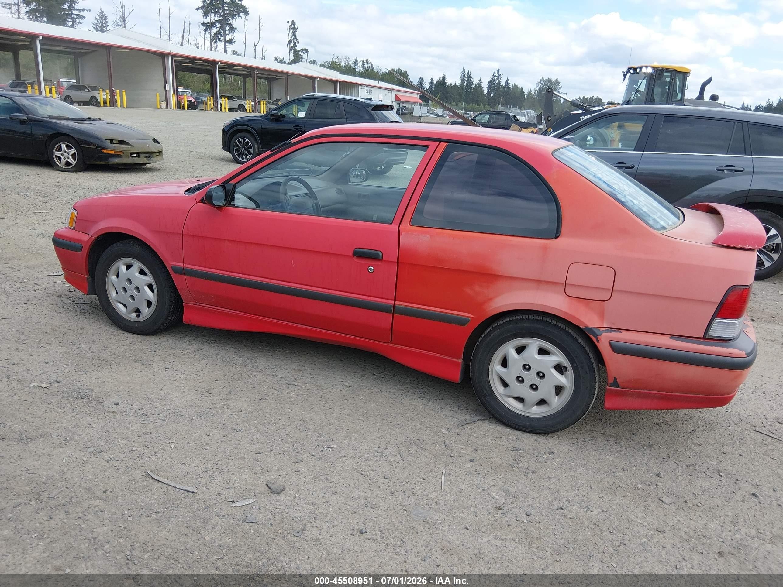 1998 Toyota Tercel Ce Red vin: JT2AC52L6W0310803