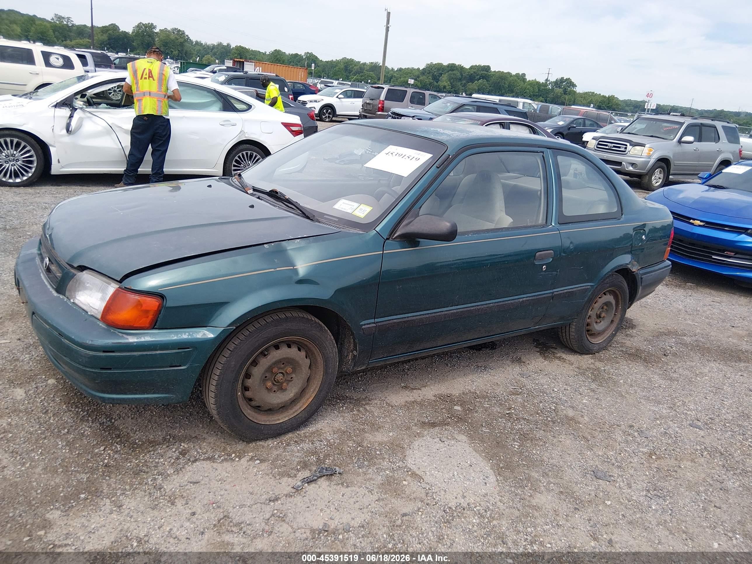 1997 Toyota Tercel Ce Зеленый vin: JT2AC52L7V0223040