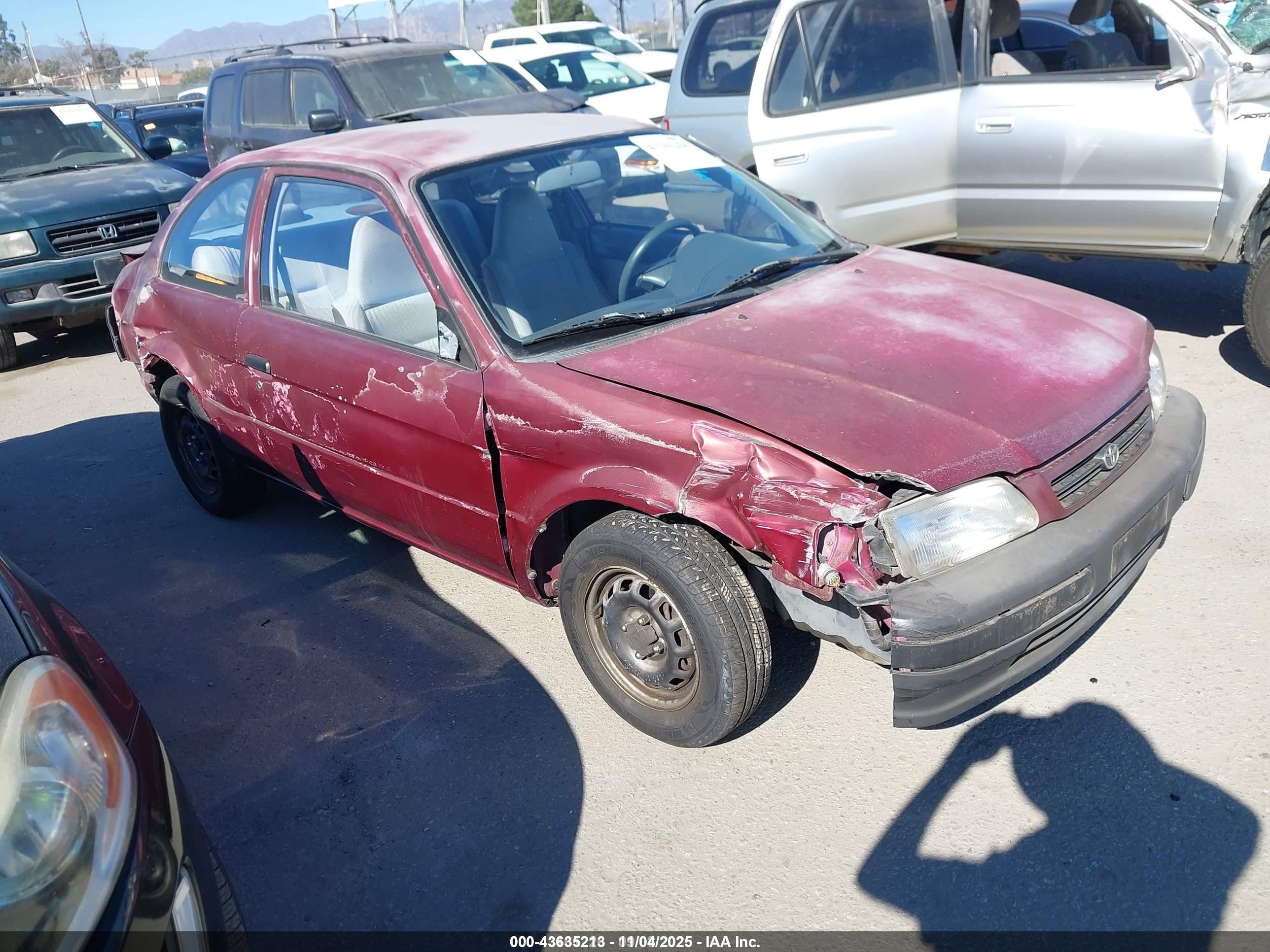 1996 Toyota Tercel Std/dx Red vin: JT2AC52LXT0181539