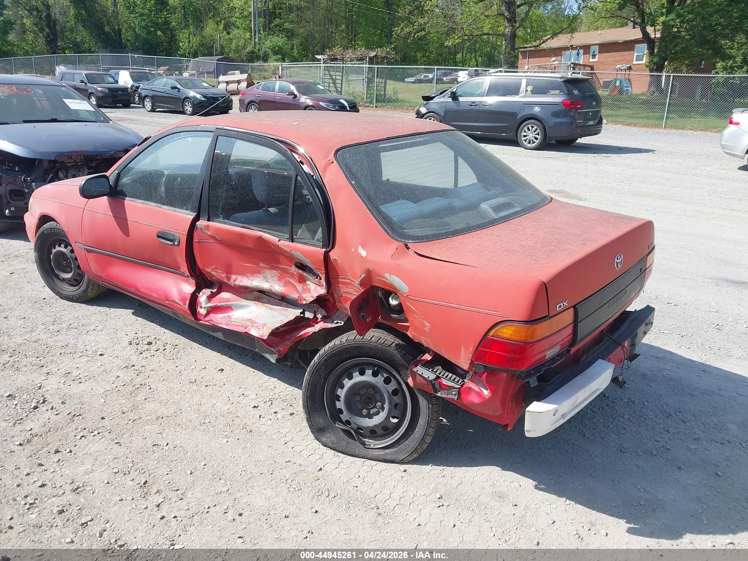 1993 Toyota Corolla Le/dx Red vin: JT2AE09E0P0032020