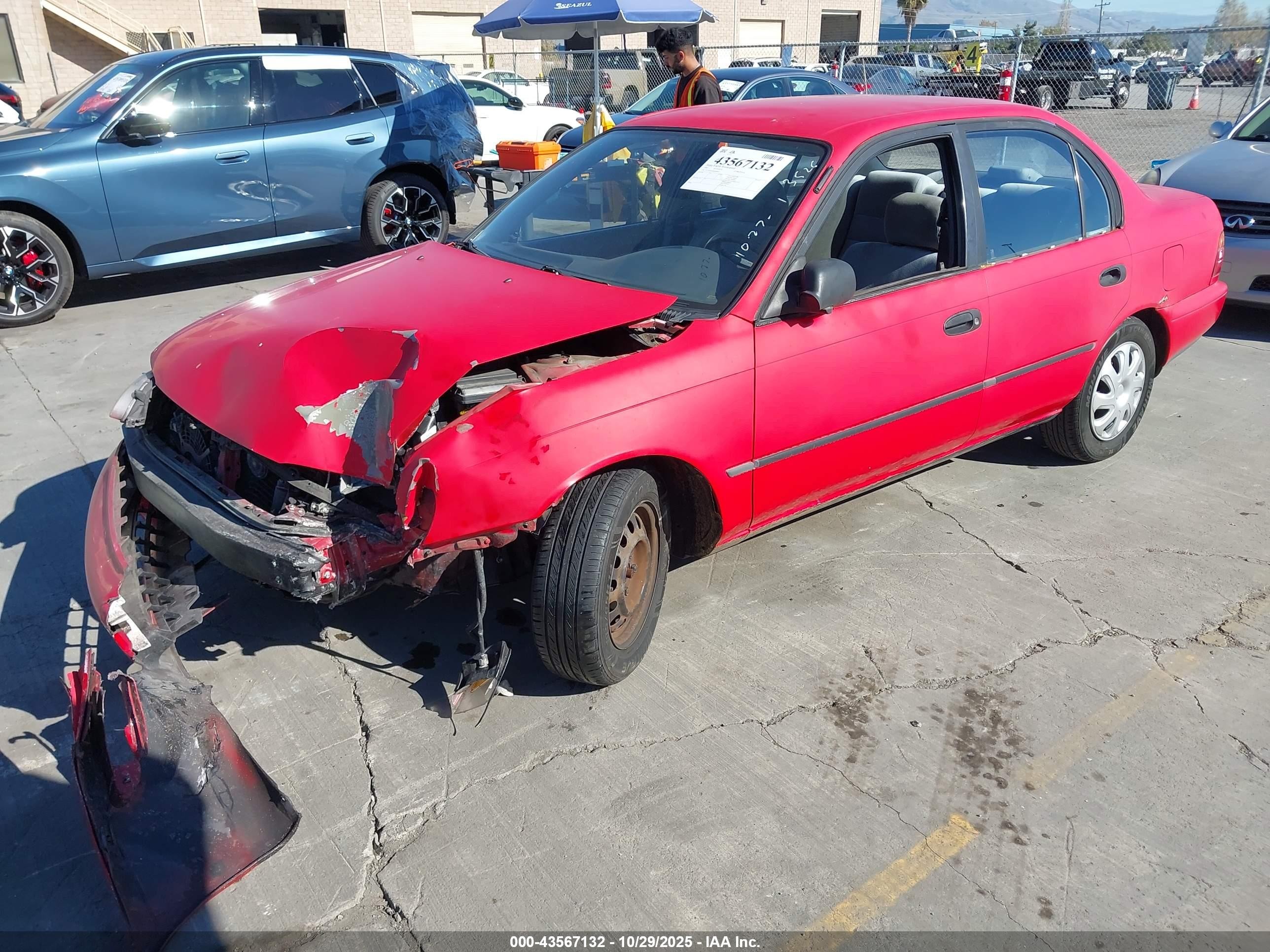 1993 Toyota Corolla Le/dx Red vin: JT2AE09E6P0028893