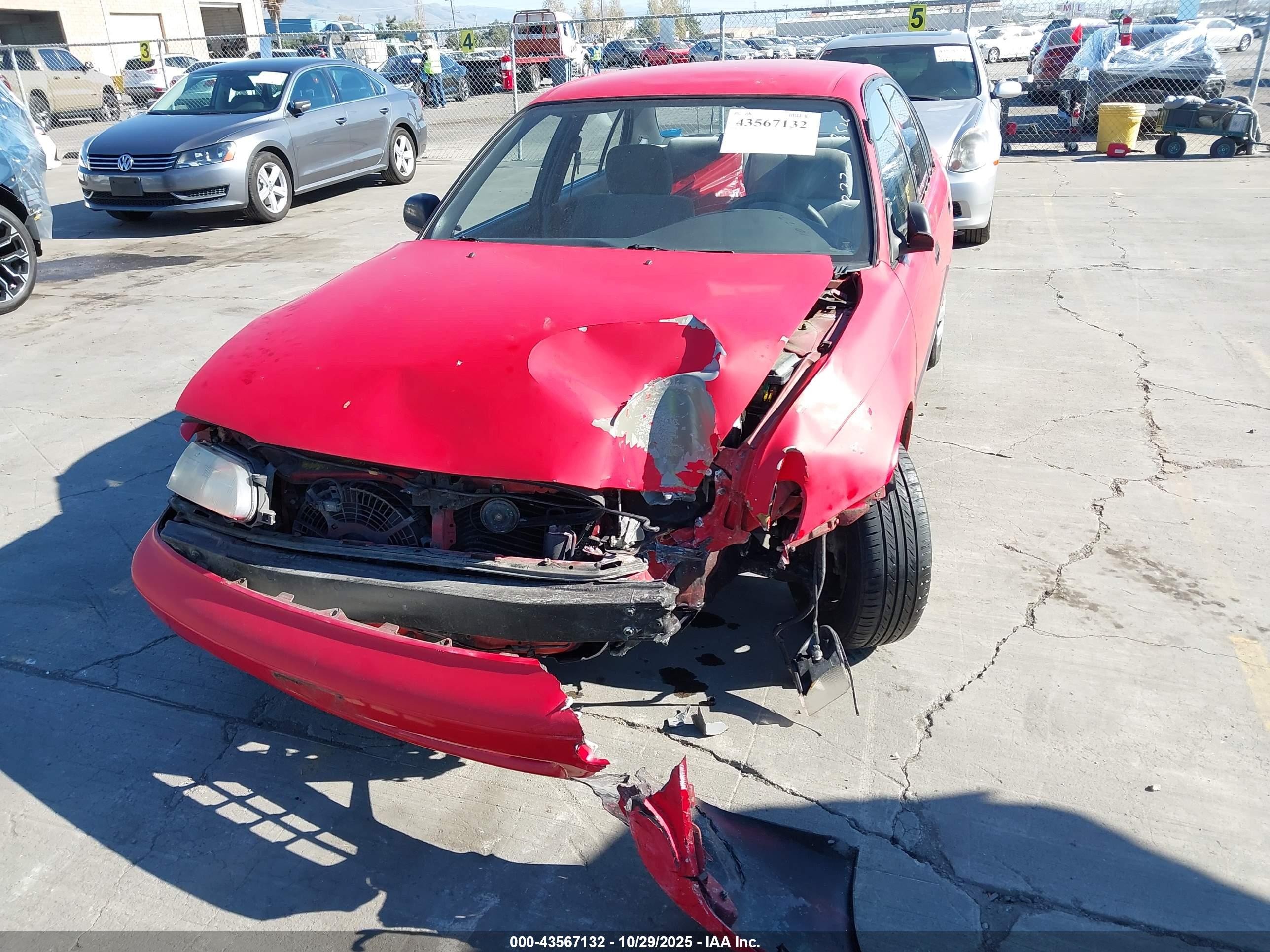 1993 Toyota Corolla Le/dx Red vin: JT2AE09E6P0028893