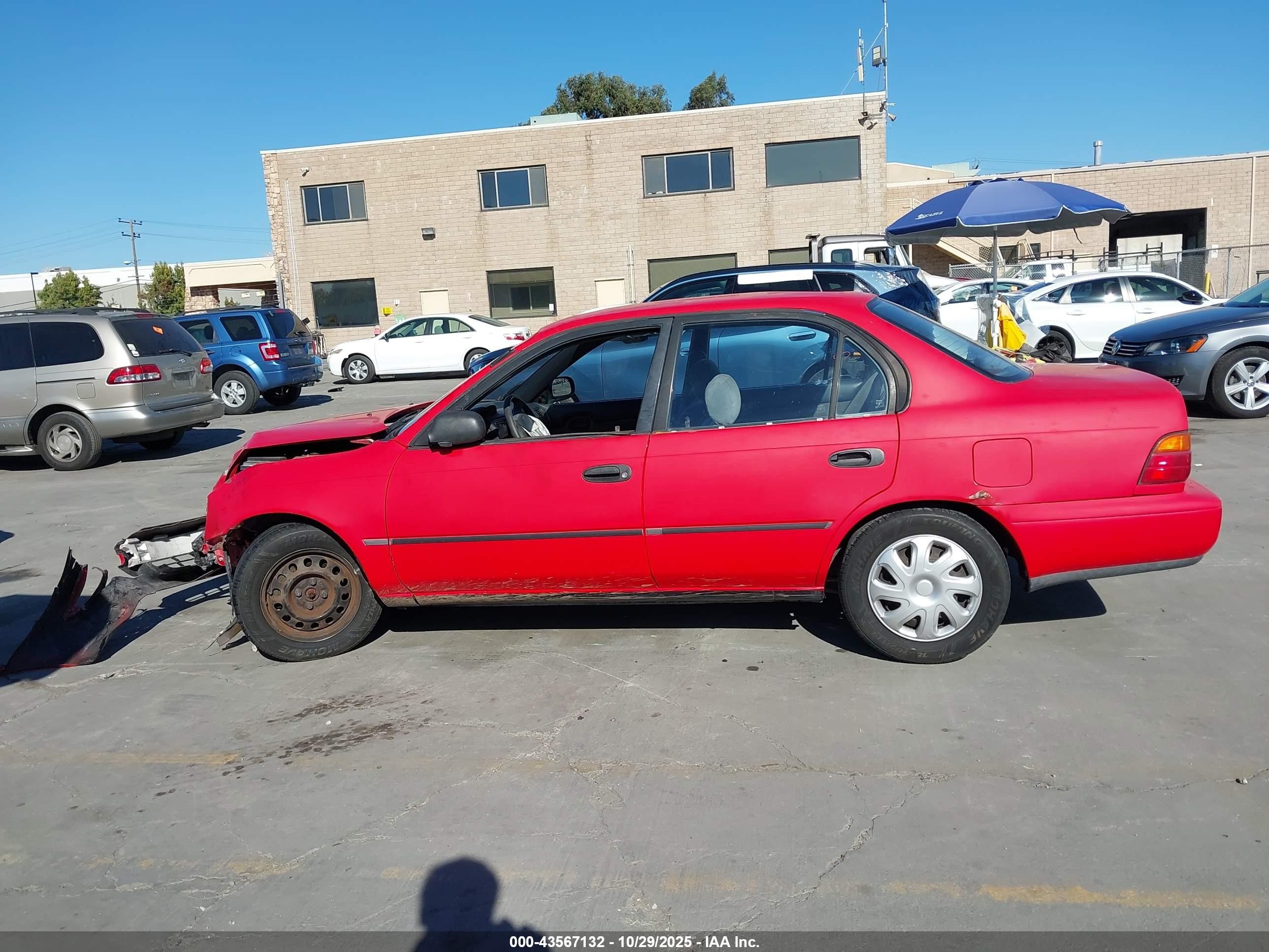 1993 Toyota Corolla Le/dx Red vin: JT2AE09E6P0028893