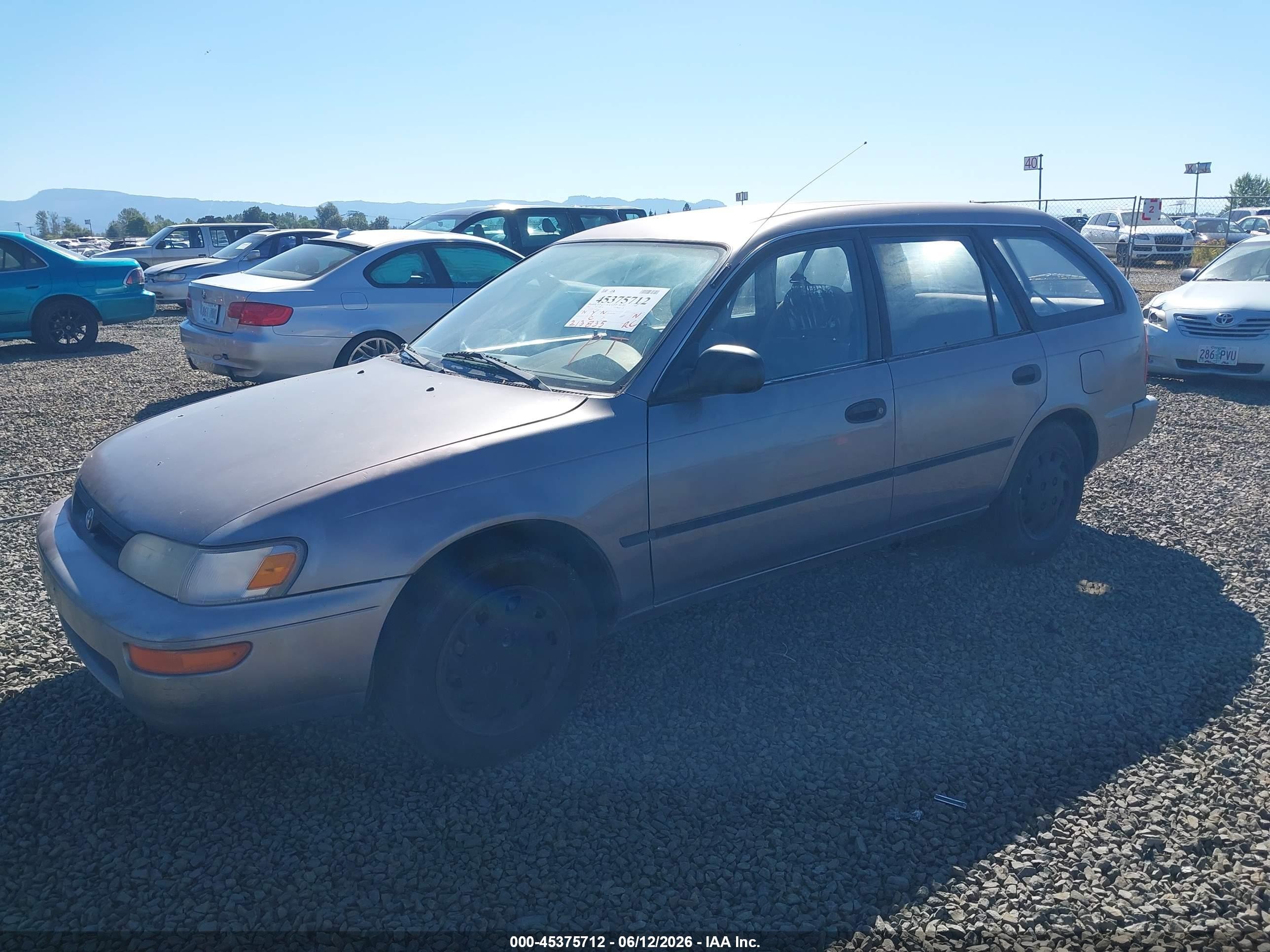 1995 Toyota Corolla Dx Gray vin: JT2AE09V0S0090752