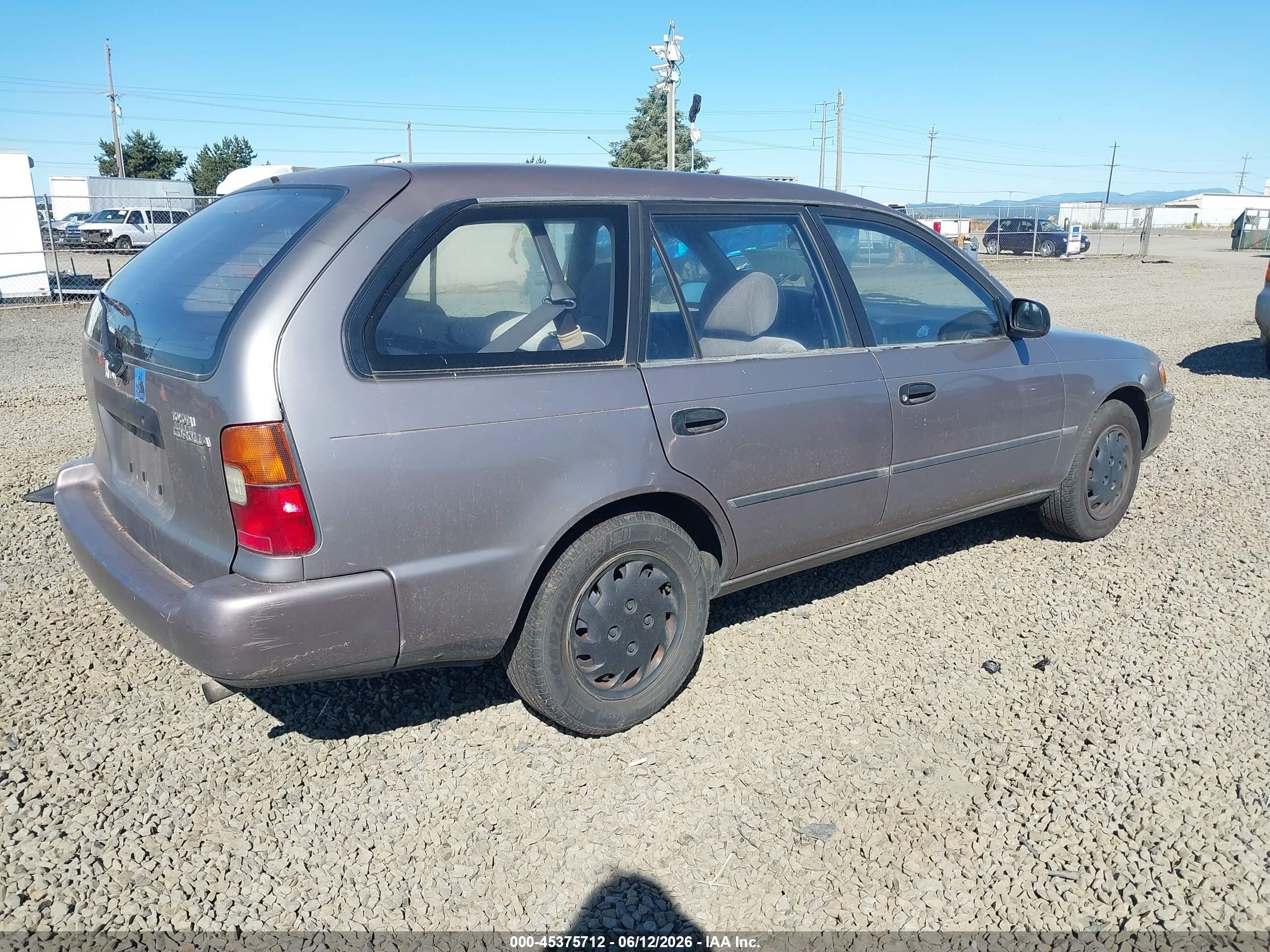 1995 Toyota Corolla Dx Gray vin: JT2AE09V0S0090752