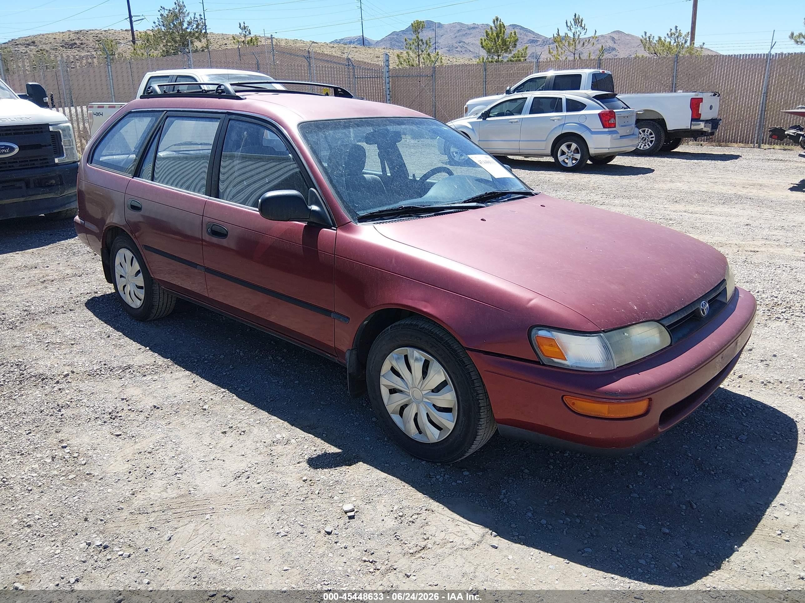 1995 Toyota Corolla Dx Red vin: JT2AE09V5S0092366