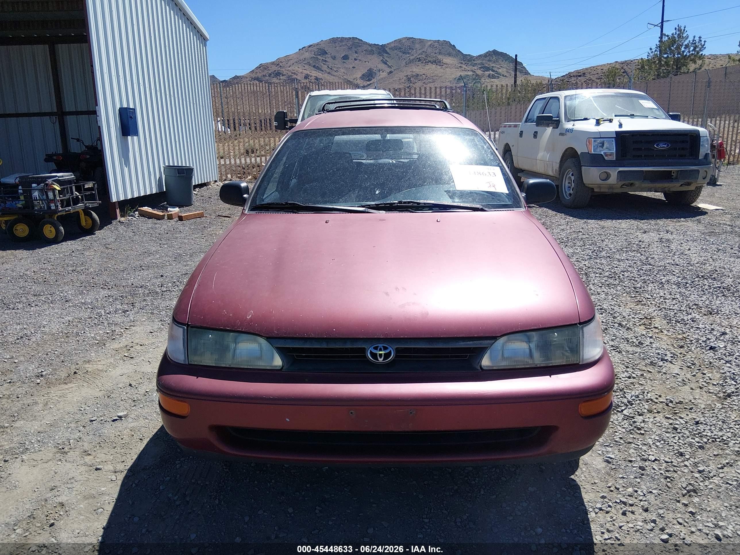 1995 Toyota Corolla Dx Red vin: JT2AE09V5S0092366