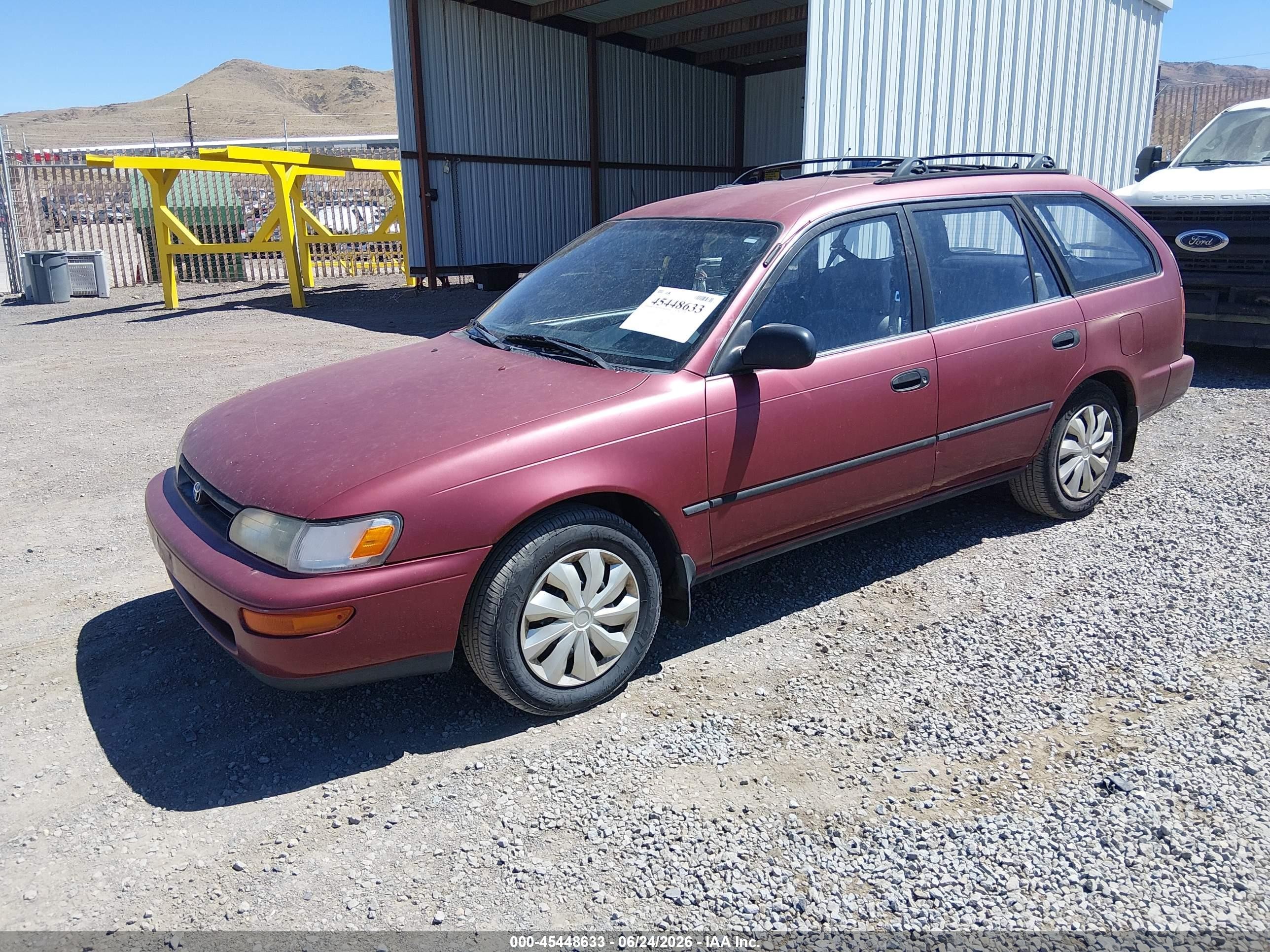 1995 Toyota Corolla Dx Red vin: JT2AE09V5S0092366