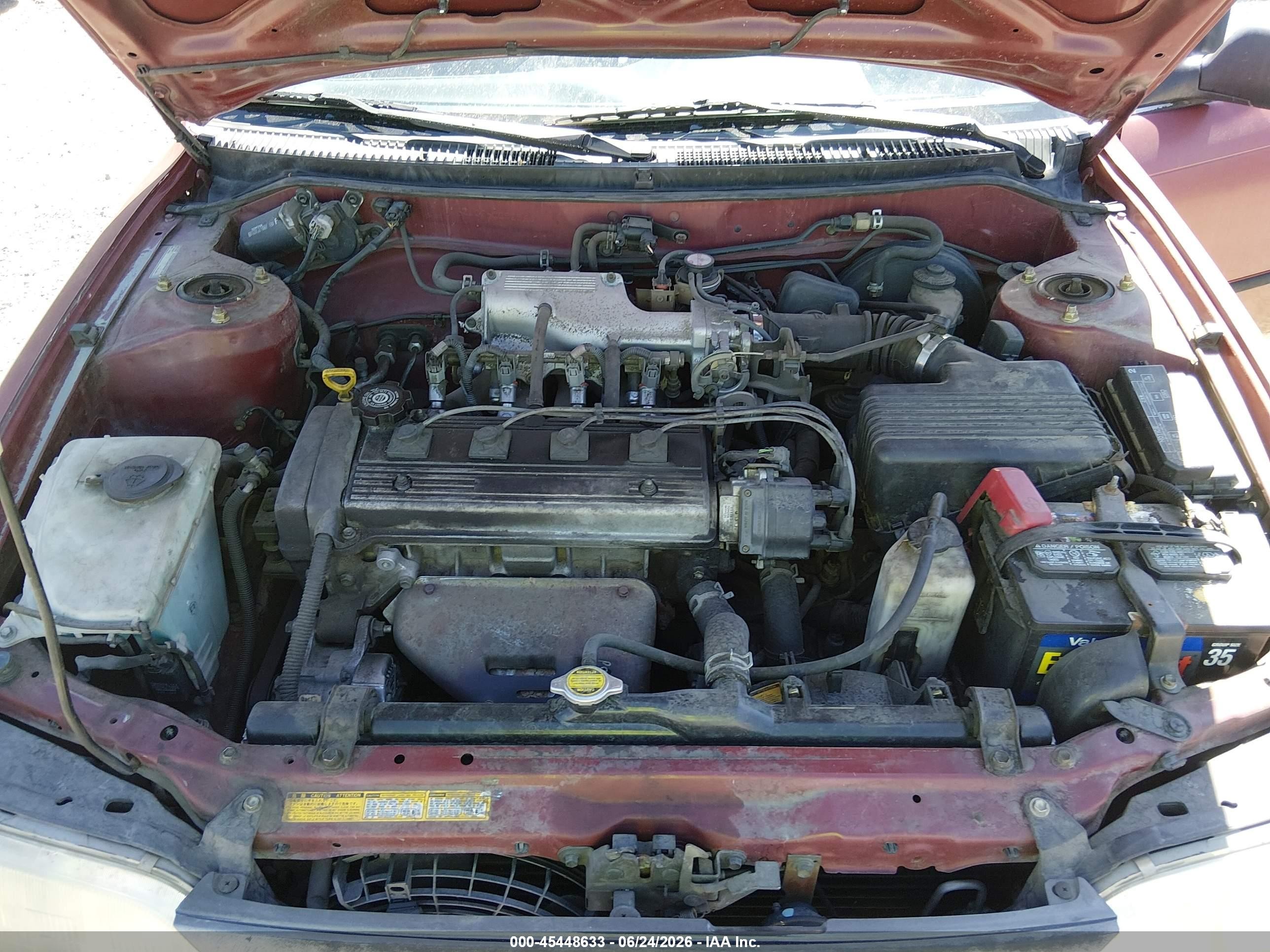 1995 Toyota Corolla Dx Red vin: JT2AE09V5S0092366