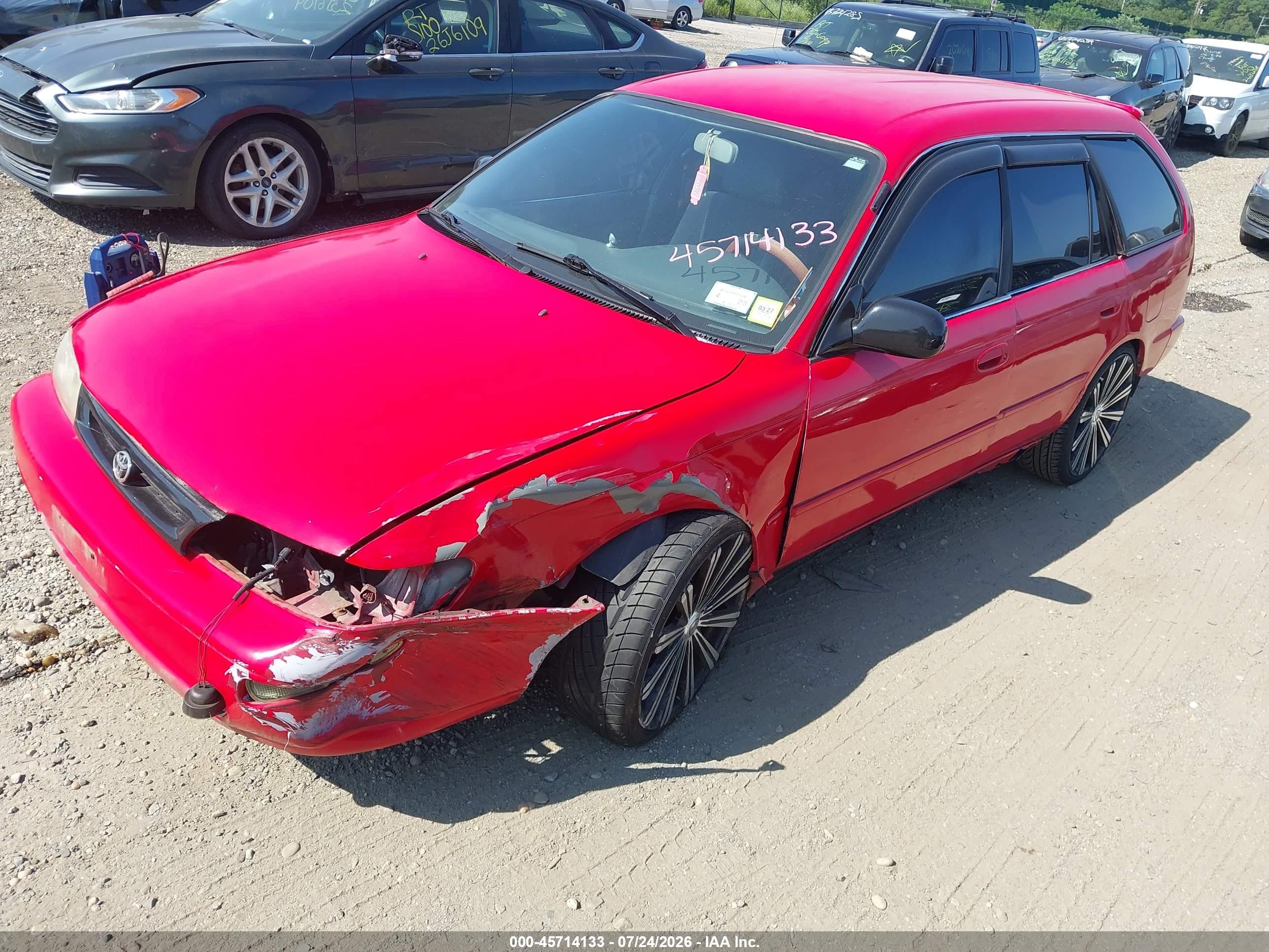1993 Toyota Corolla Dx Red vin: JT2AE09W7P0043170