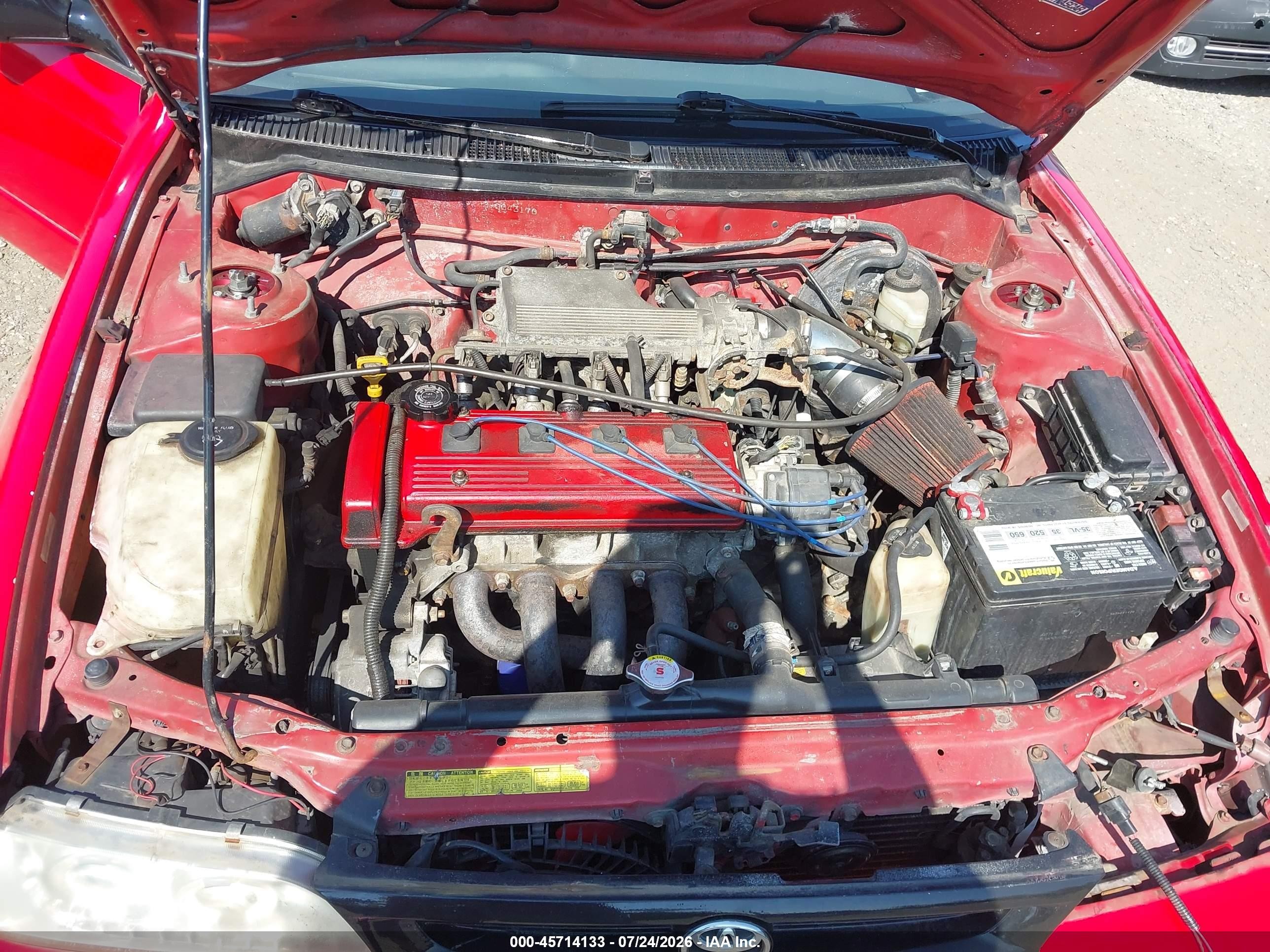 1993 Toyota Corolla Dx Red vin: JT2AE09W7P0043170