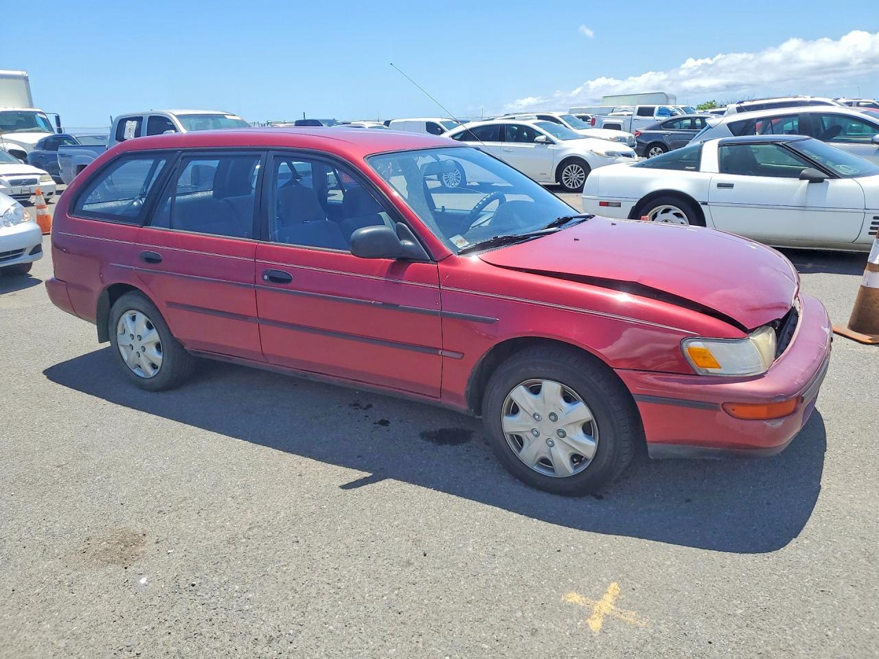 1993 Toyota Corolla Dx Red vin: JT2AE09WXP0026458