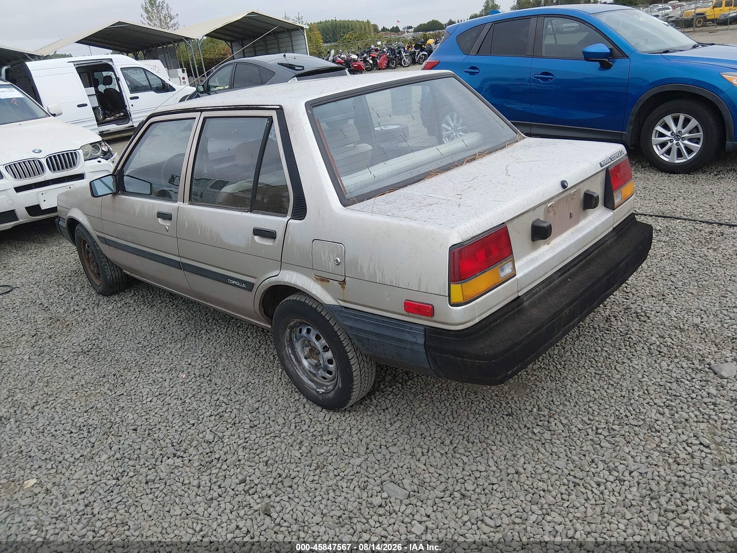 1984 Toyota Corolla Dlx Tan vin: JT2AE82E1E3121793