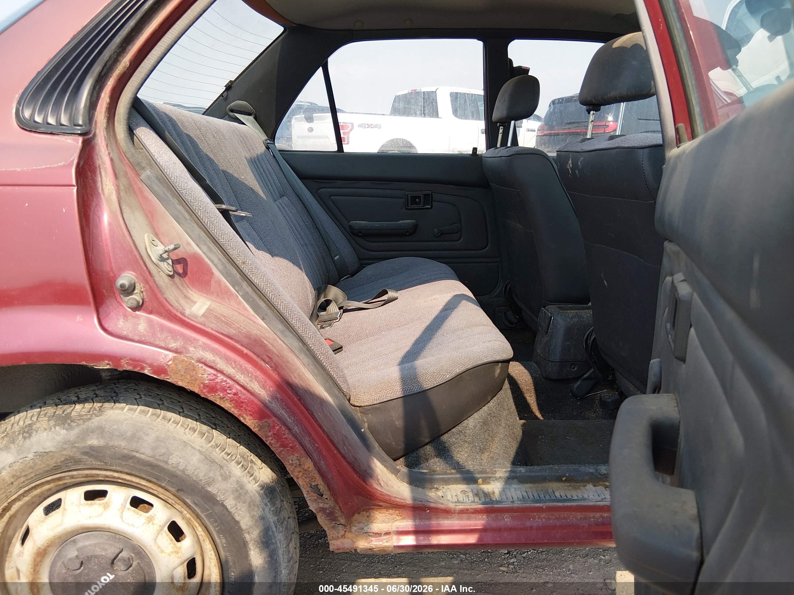 1991 Toyota Corolla Red vin: JT2AE91A4M3427552