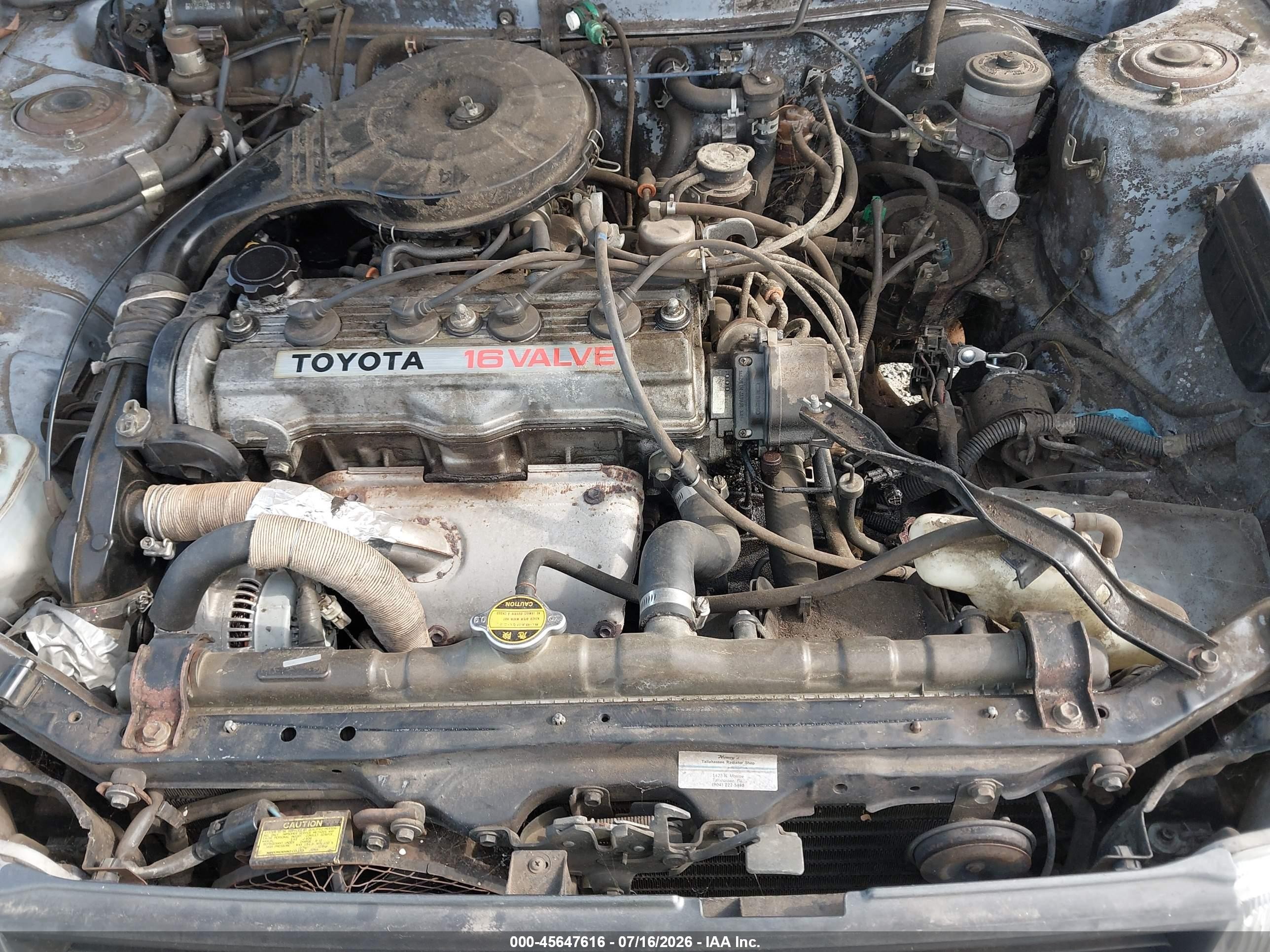 1988 Toyota Corolla Dlx Blue vin: JT2AE92E5J0022864