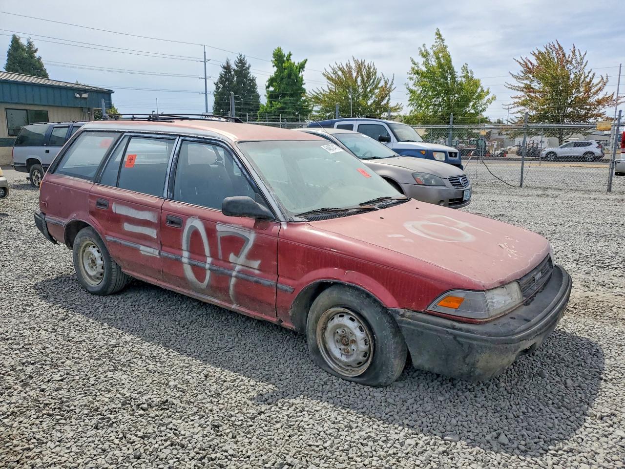 1988 Toyota Corolla Deluxe Red vin: JT2AE92W1K3180885