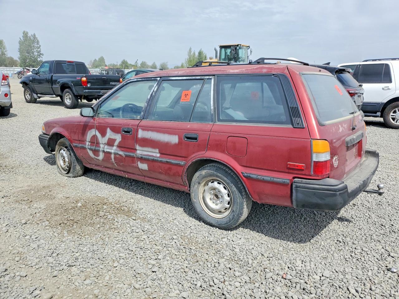 1988 Toyota Corolla Deluxe Red vin: JT2AE92W1K3180885
