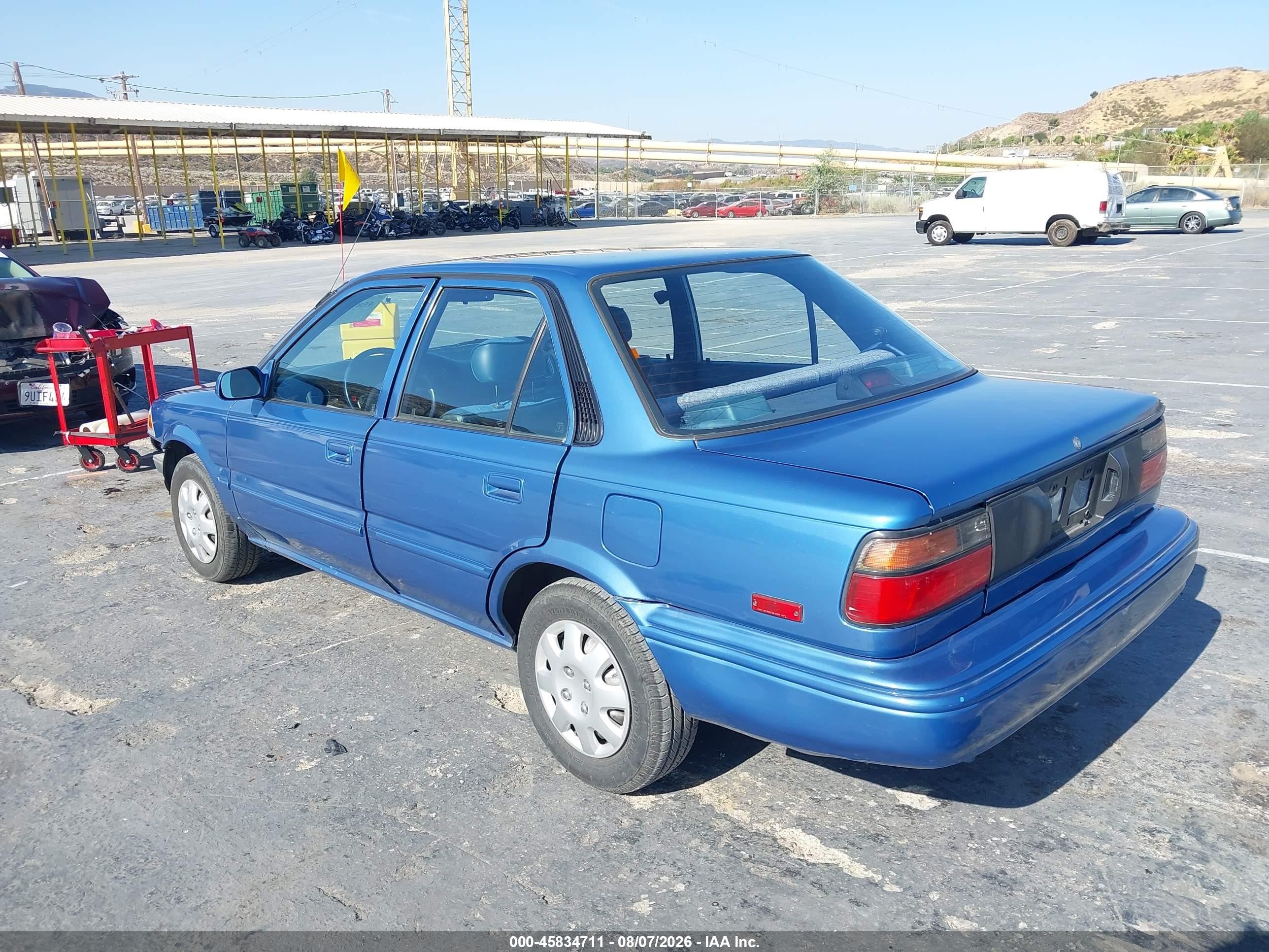 1990 Toyota Corolla Dlx Blue vin: JT2AE94A3L3321832