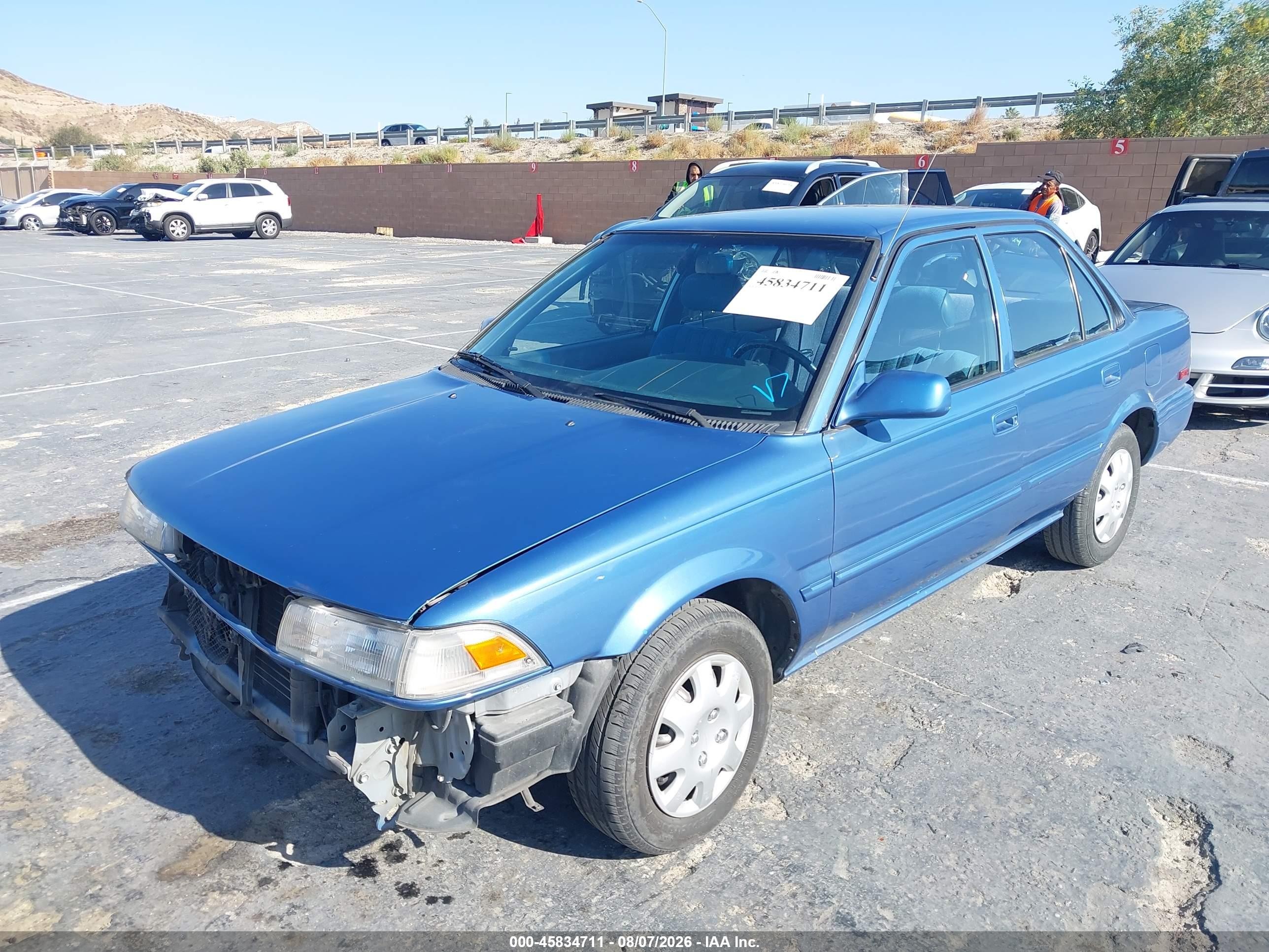 1990 Toyota Corolla Dlx Blue vin: JT2AE94A3L3321832