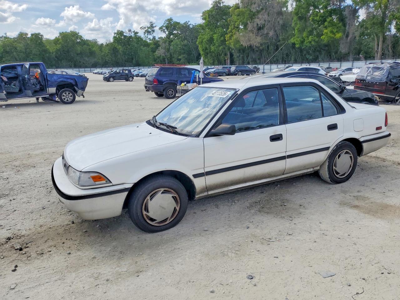 1992 Toyota Corolla Deluxe White vin: JT2AE94A6N0312756