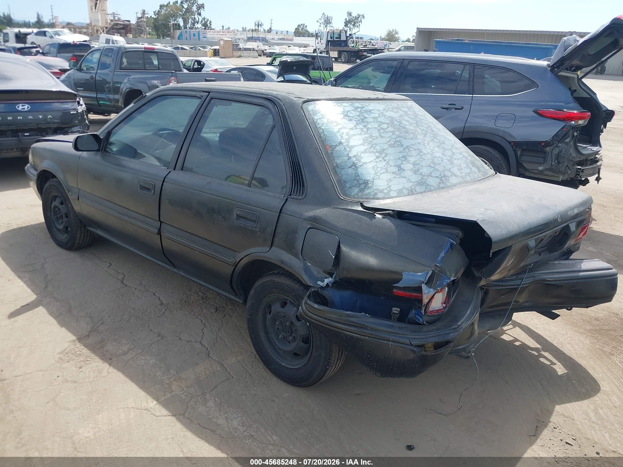1990 Toyota Corolla Dlx Black vin: JT2AE94A7L3325902