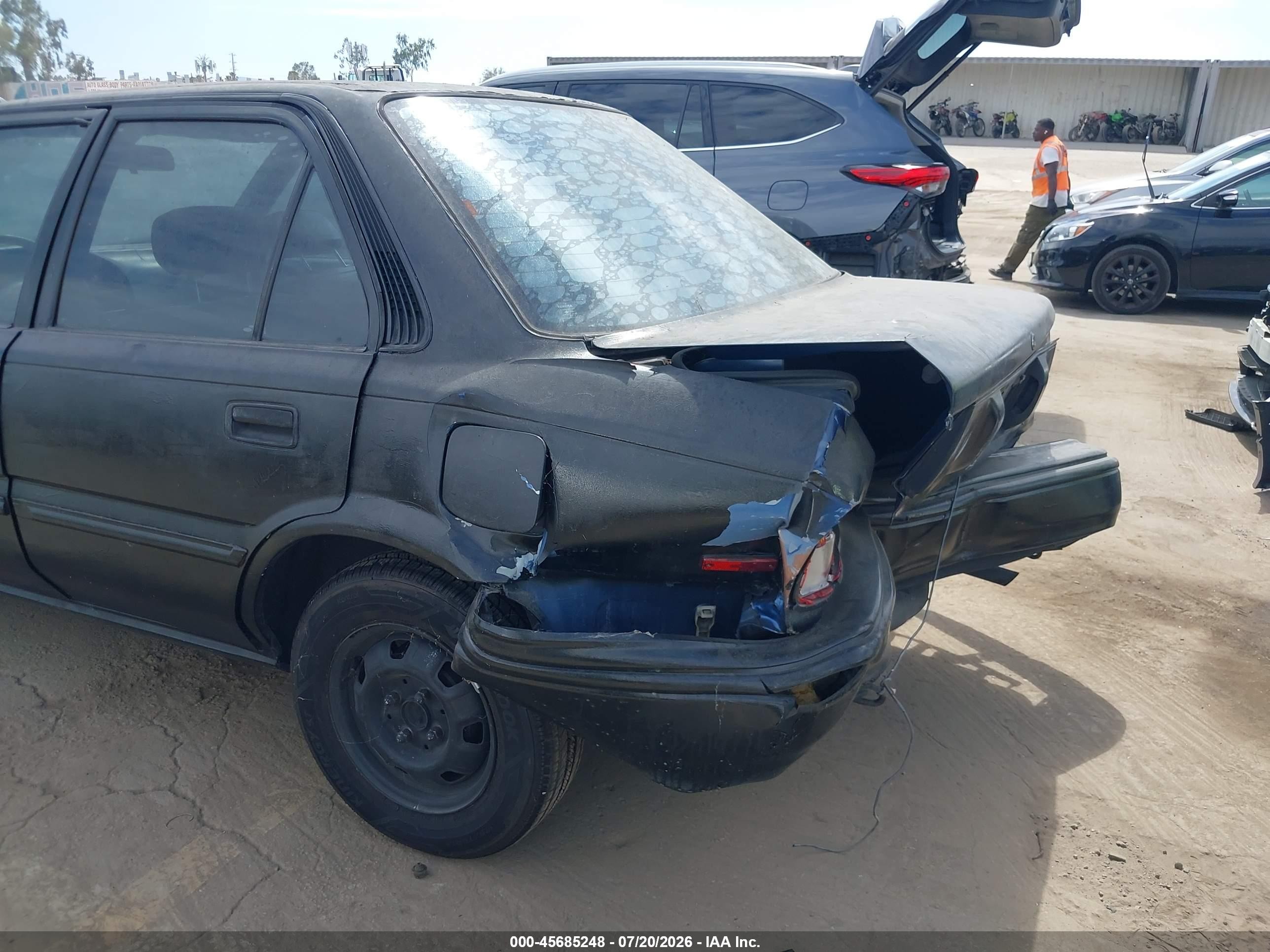 1990 Toyota Corolla Dlx Black vin: JT2AE94A7L3325902