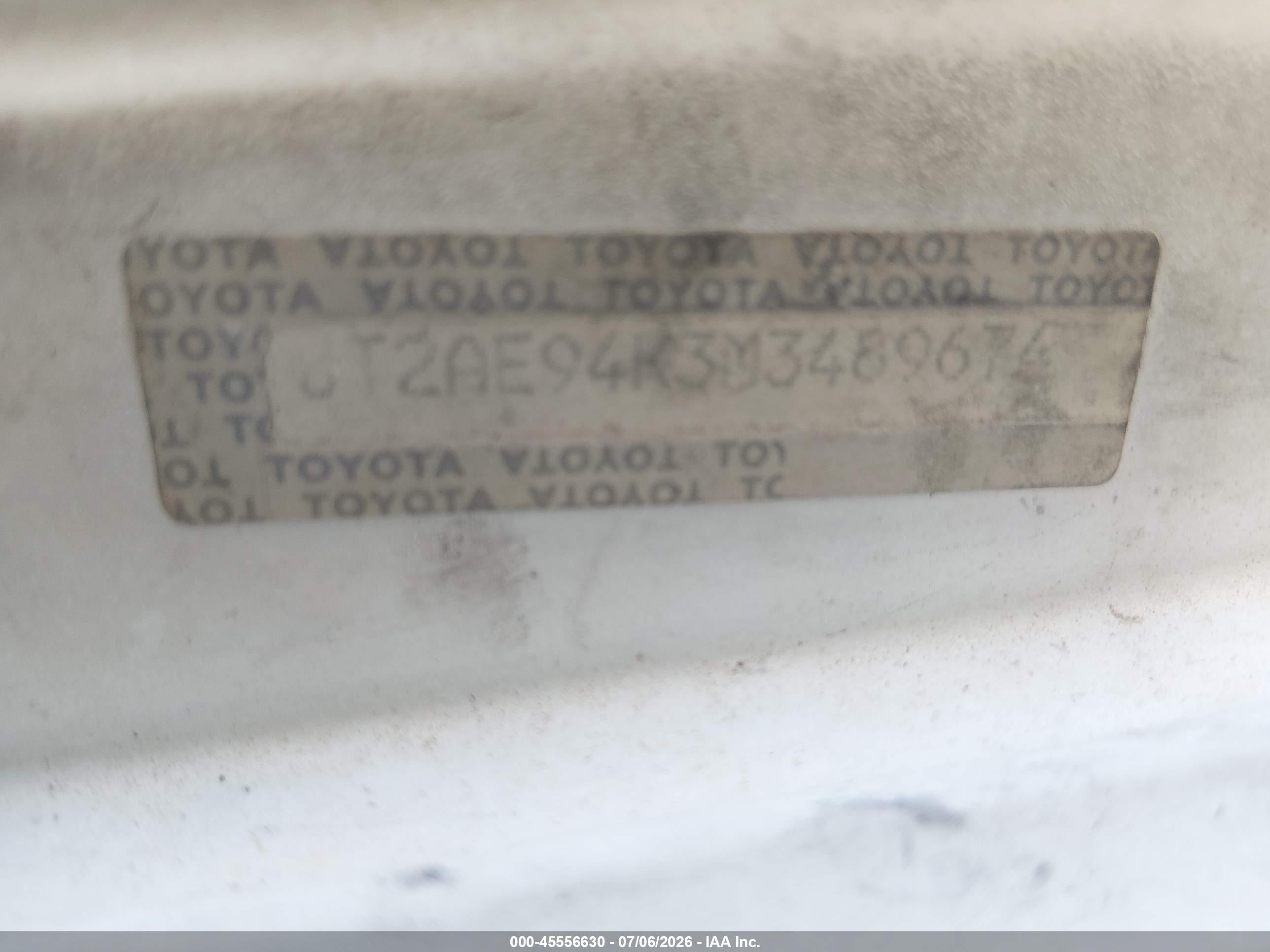 1991 Toyota Corolla Dlx White vin: JT2AE94K3M3489674