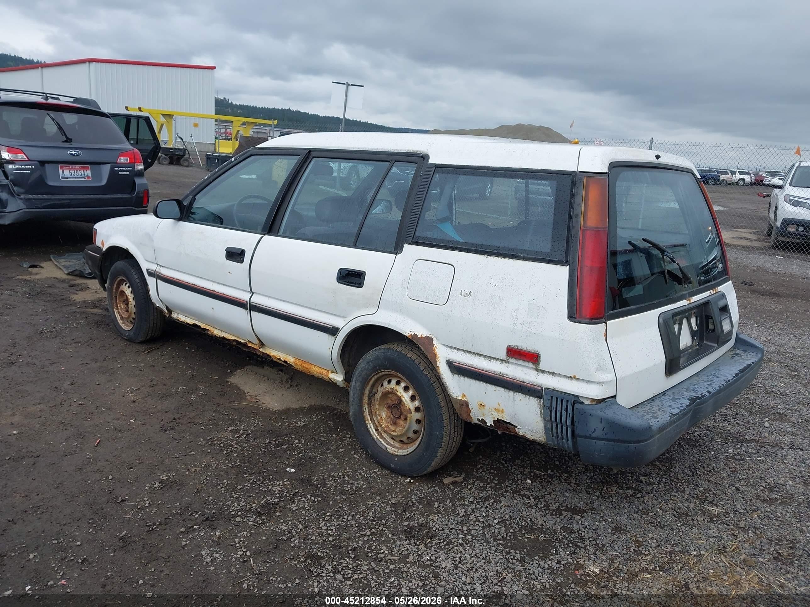 1992 Toyota Corolla Dlx White vin: JT2AE94V4N3033839