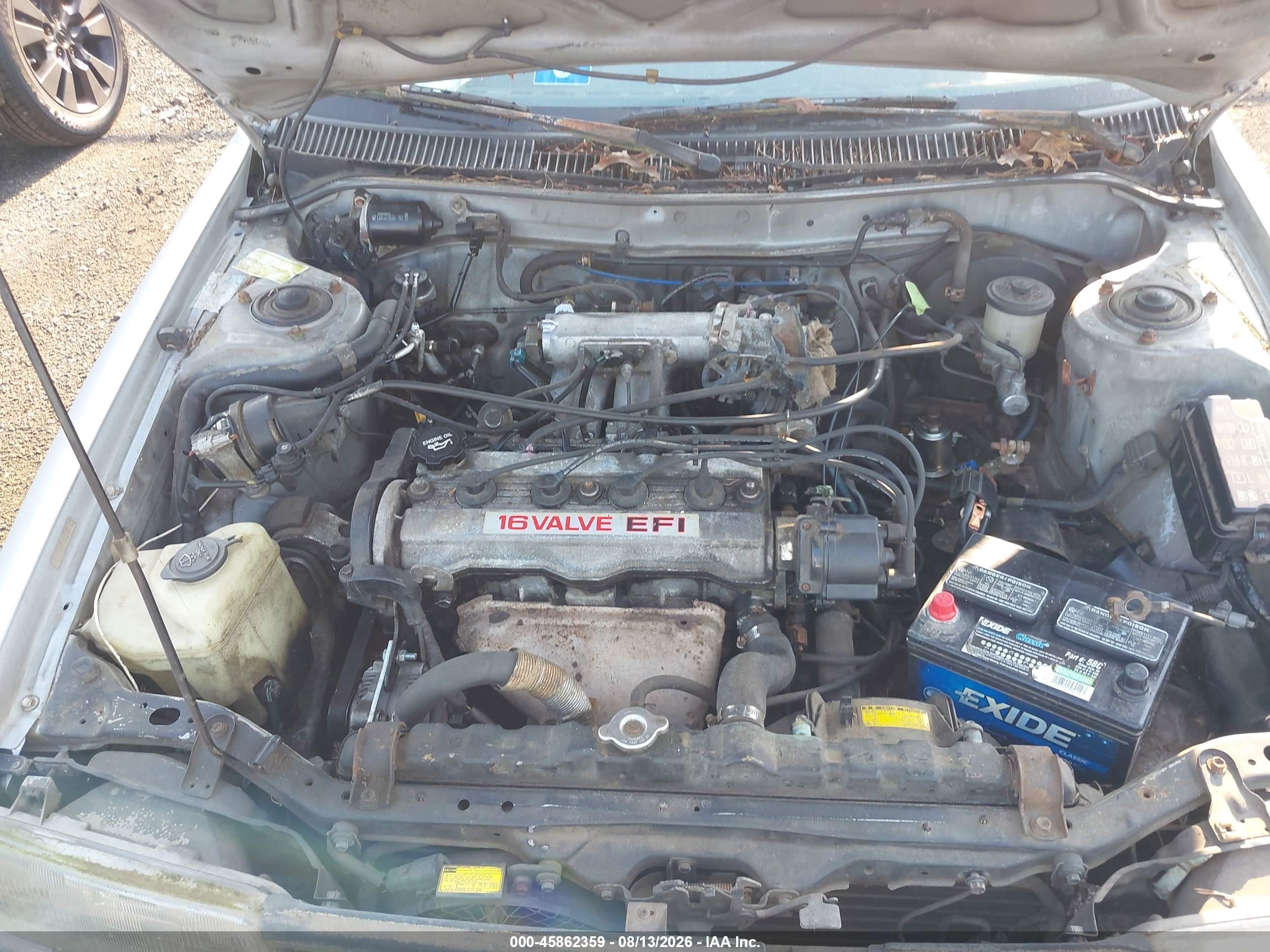 1991 Toyota Corolla Le Silver vin: JT2AE97AXM3433976