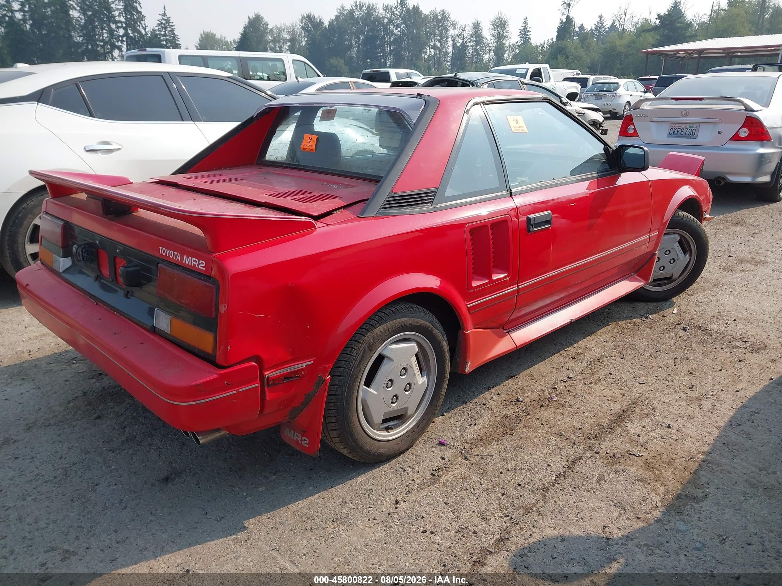 1986 Toyota Mr2   Red vin: JT2AW15C6G0069015