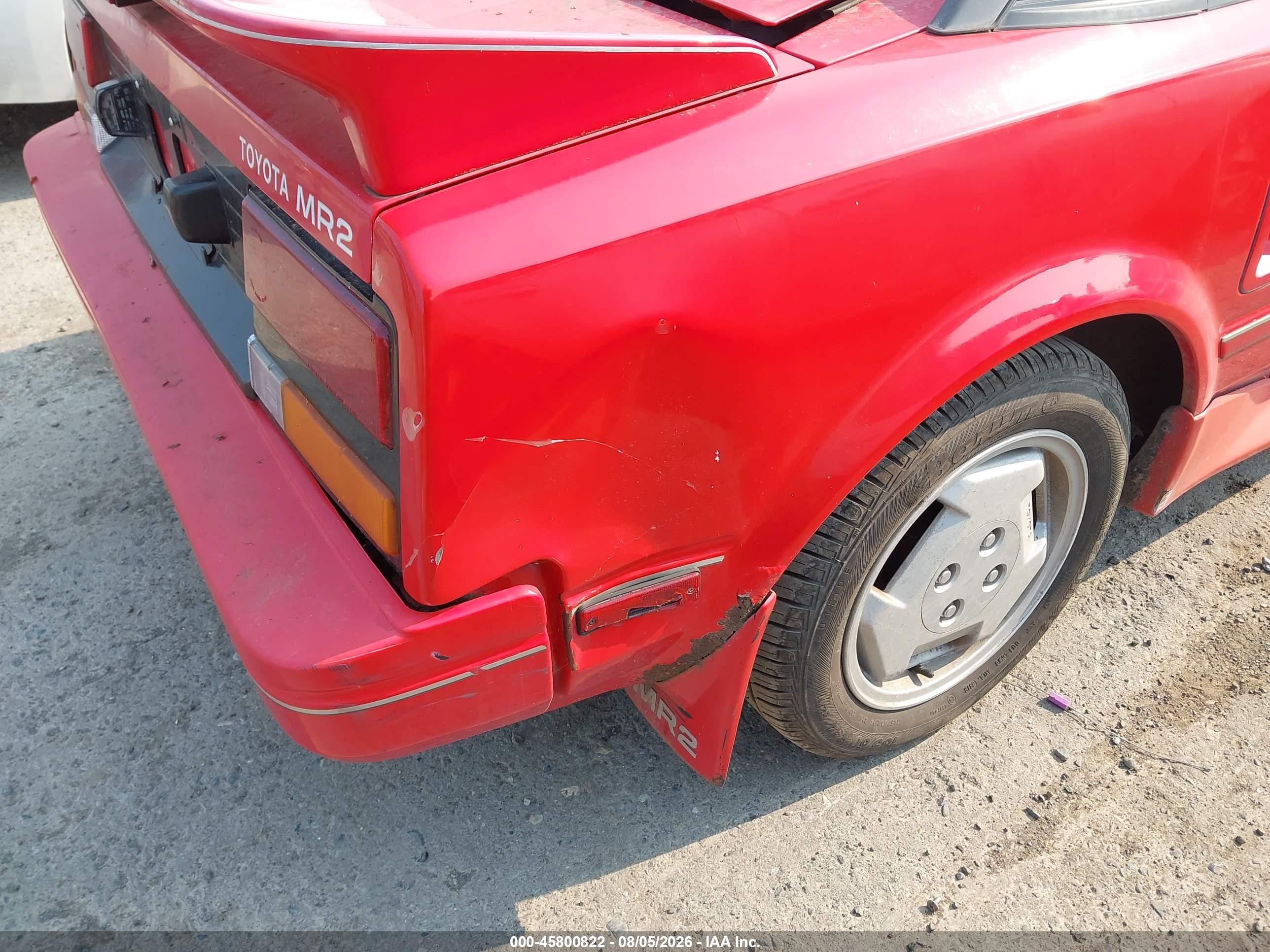 1986 Toyota Mr2   Red vin: JT2AW15C6G0069015