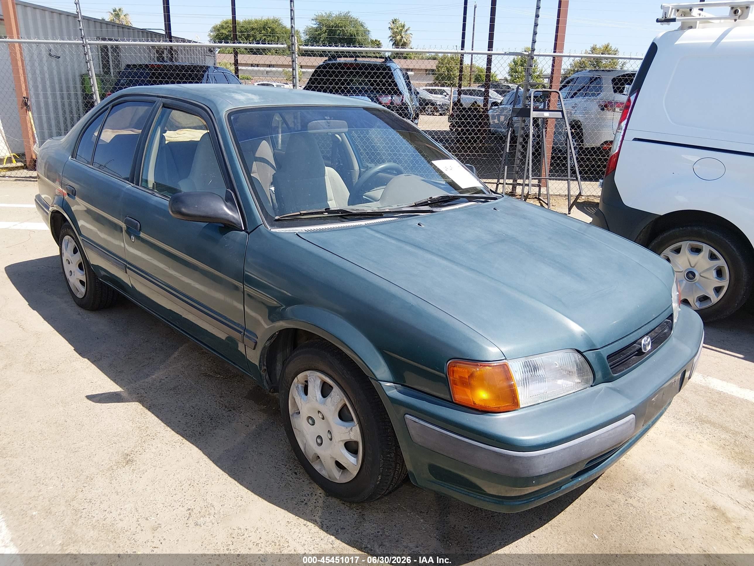 1997 Toyota Tercel Ce Green vin: JT2BC52L0V0216709