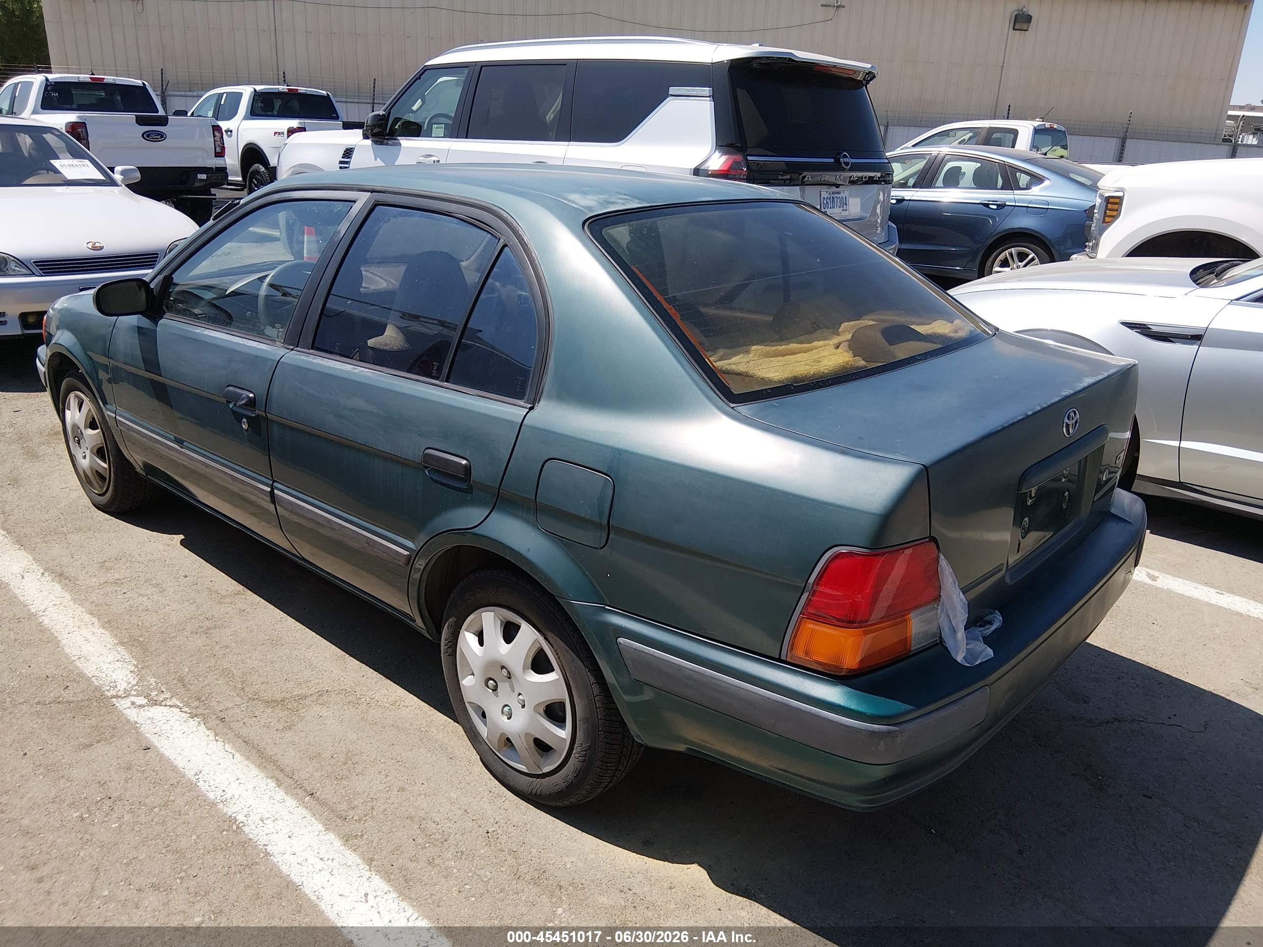 1997 Toyota Tercel Ce Зеленый vin: JT2BC52L0V0216709