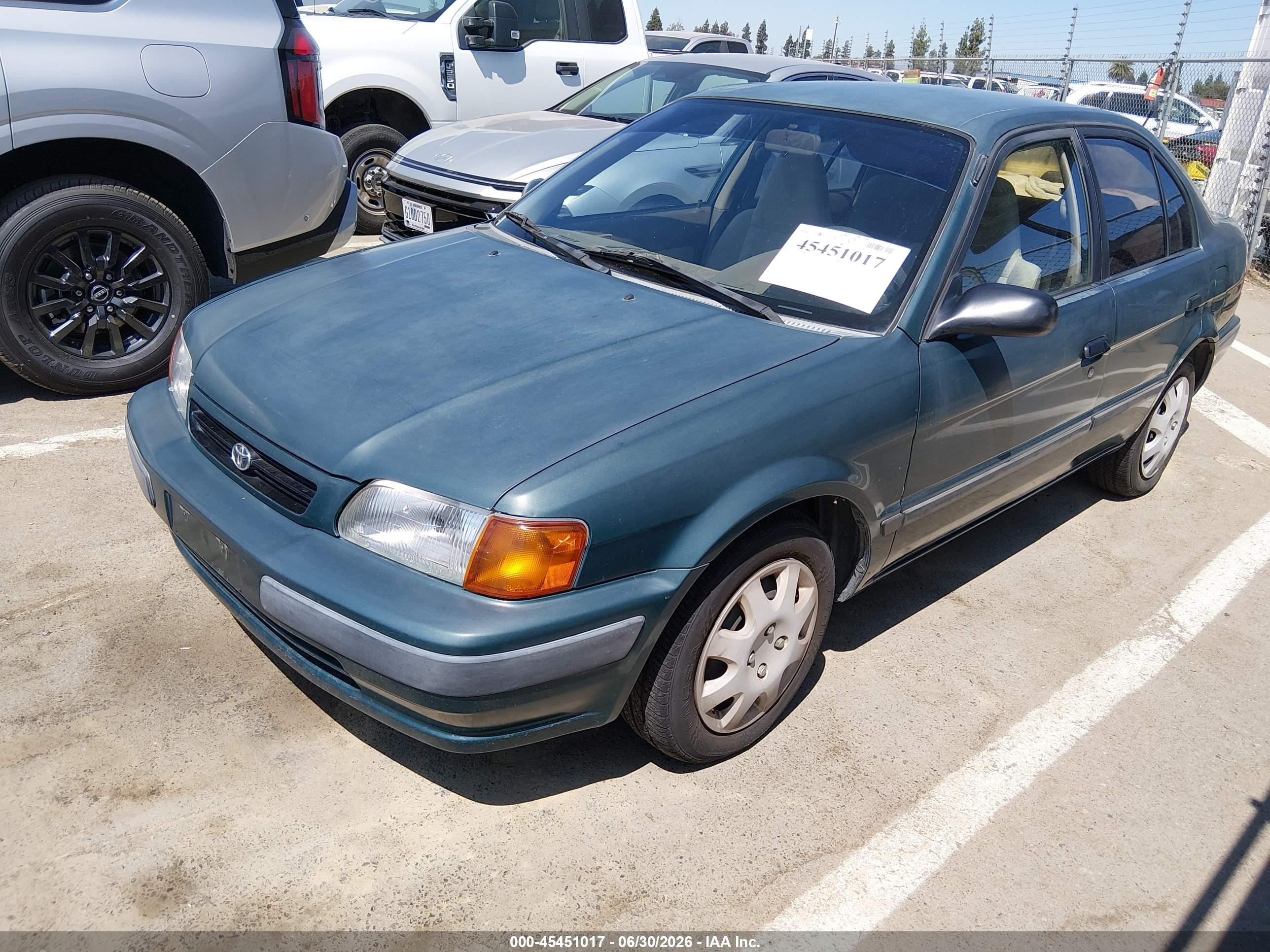 1997 Toyota Tercel Ce Зеленый vin: JT2BC52L0V0216709