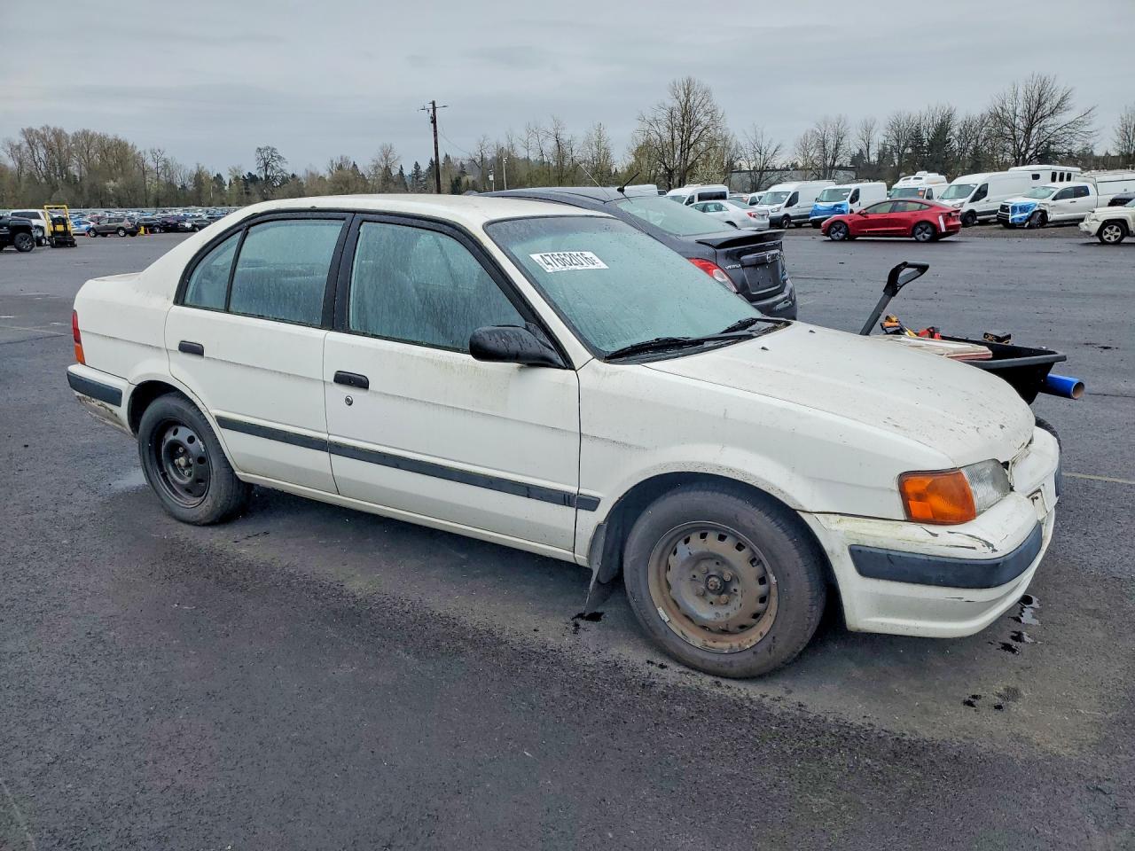 1997 Toyota Tercel Ce White vin: JT2BC52L5V0256090